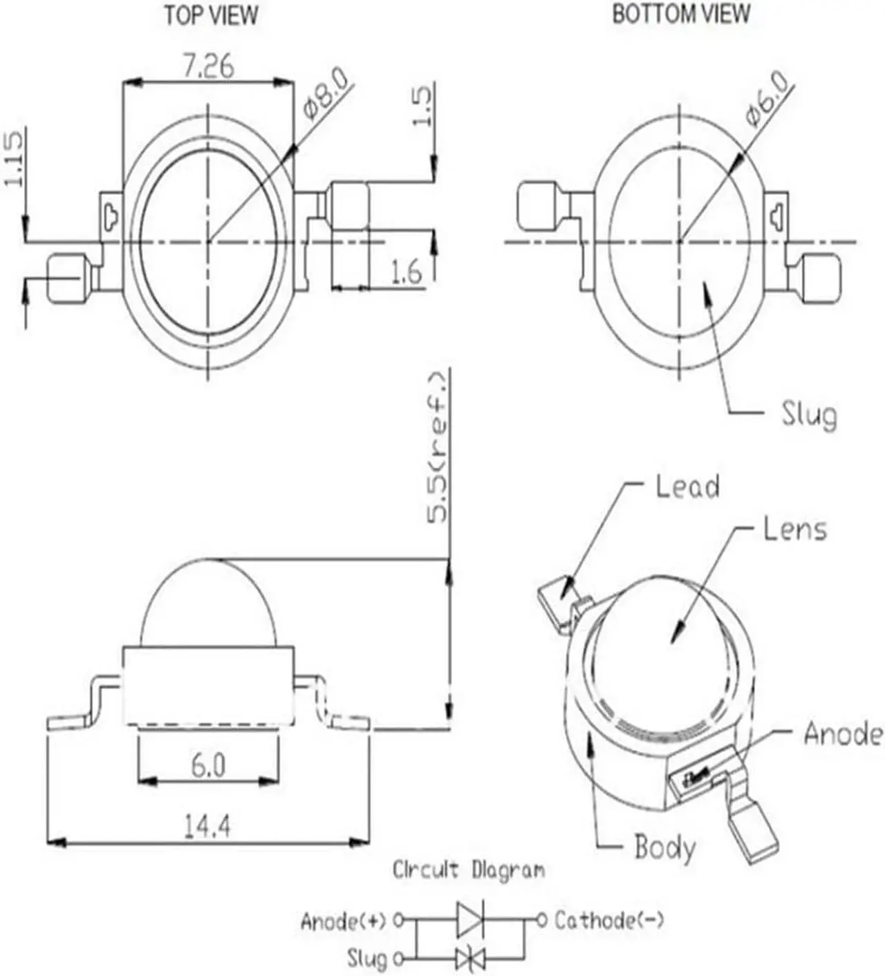 CHANZON LED Chip 50W Royal Blue Plant Grow Light (440nm-450nm/1500mA/DC 30V- 34V/50 Watt) Componentes De Diodo Emisor SMD COB Cuenta De 50 W Para Lámparas De Cultivo De Acuario Hidropónico DIY