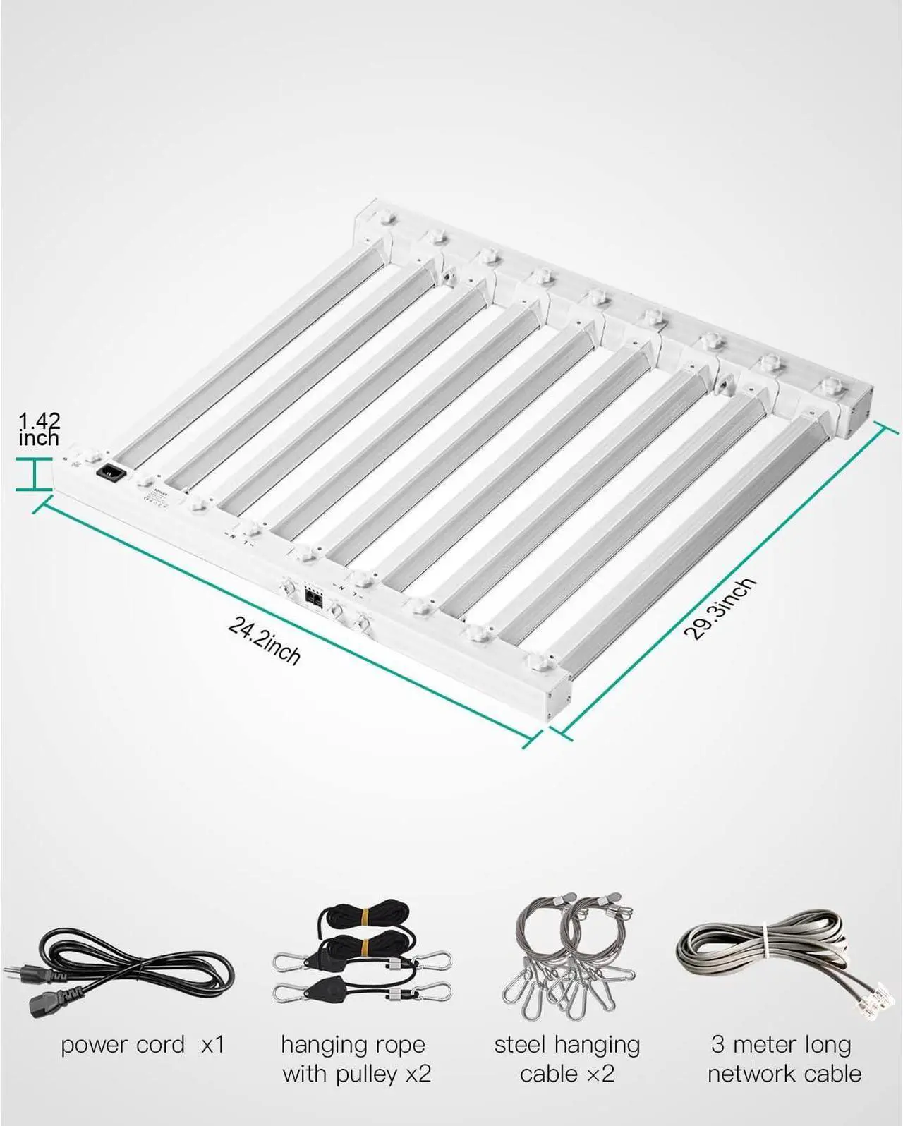 Alt view image 5 of 7 - SZHLUX 2023 New 400 Watt LED Grow Light 4×4ft Daisy Chain Dimmable Full Spectrum Grow Light for Indoor Plants, Commercial Grow Lights for Seeding Veg Flower Growing Lamps
