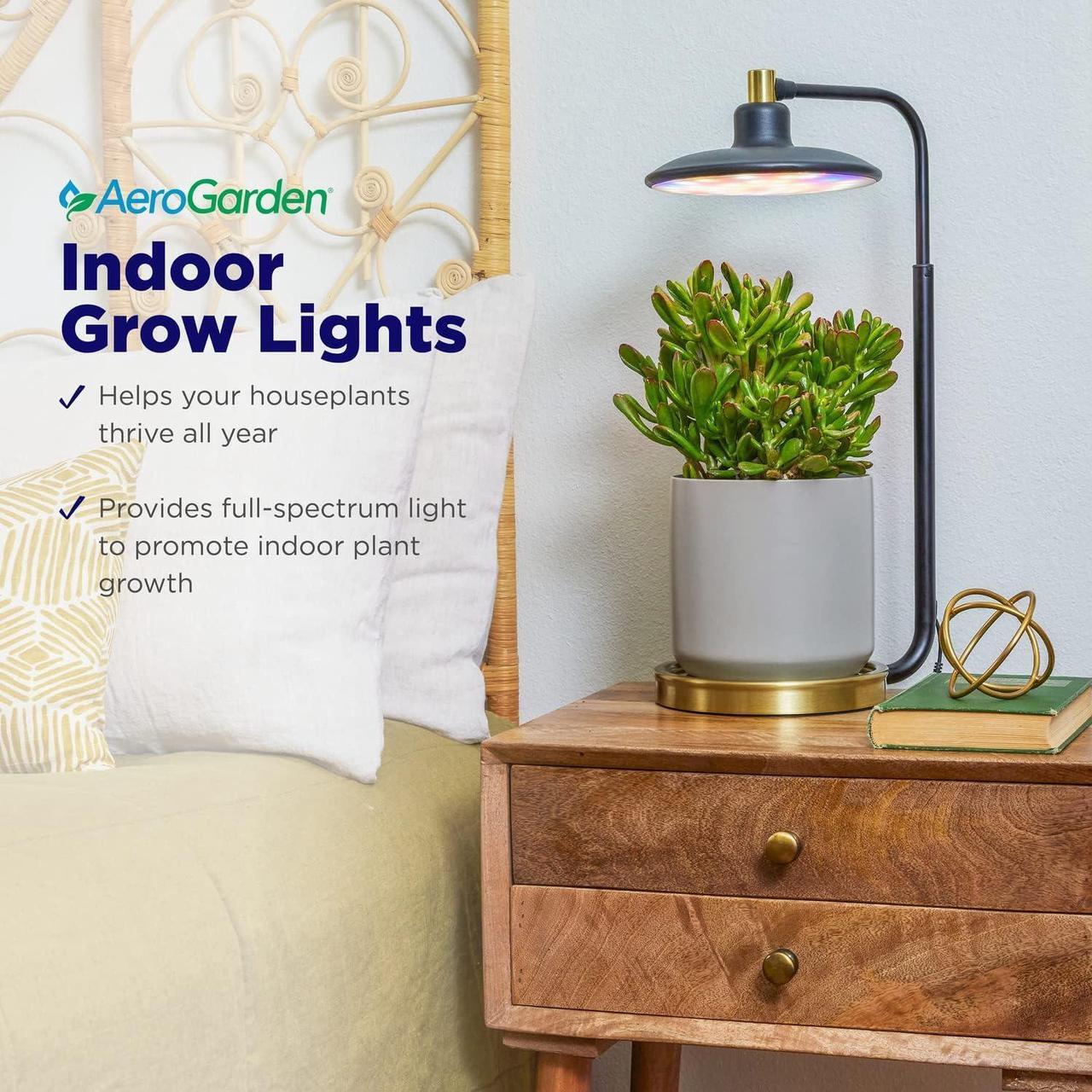 Alt view image 2 of 7 - AeroGarden Tabletop Grow Light for Indoor Plants, Grow Live Plants Anywhere in The Home, Adjustable Light Modes, Black