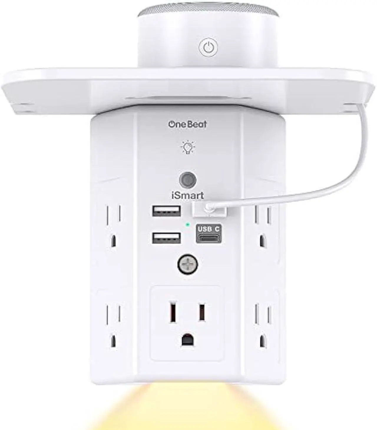 Main image of Multi Plug Outlets, Wall Outlet Extender with Night Light and Outlet Shelf, Surge Protector 4 USB Ports(1 USB C), USB Wall Charger Power Strip Electric Outlet Splitter for Home Office
