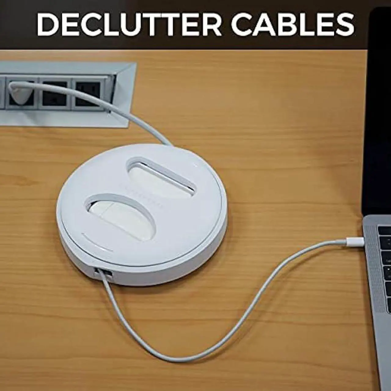 Alt view image 3 of 7 - HumanCentric Cord Winder for Macbook Charger Organizer, Cable Reel for Macbook Chargers, Travel Mac Charging Case for USB-C 29W and 30W, Apple Macbook Pro + Air Power Cord Storage Protector, Small