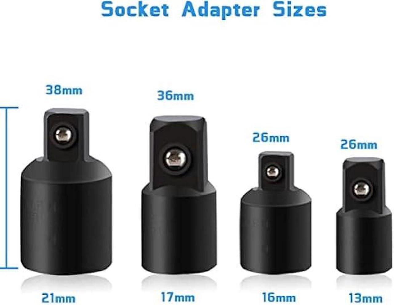 Alt view image 4 of 7 - 24pcs Impact Extension & Socket Adapter, Mgtgbao Socket Set Extension/ 1/4-Inch Hex Shank Drill Extension | CR-V Steel