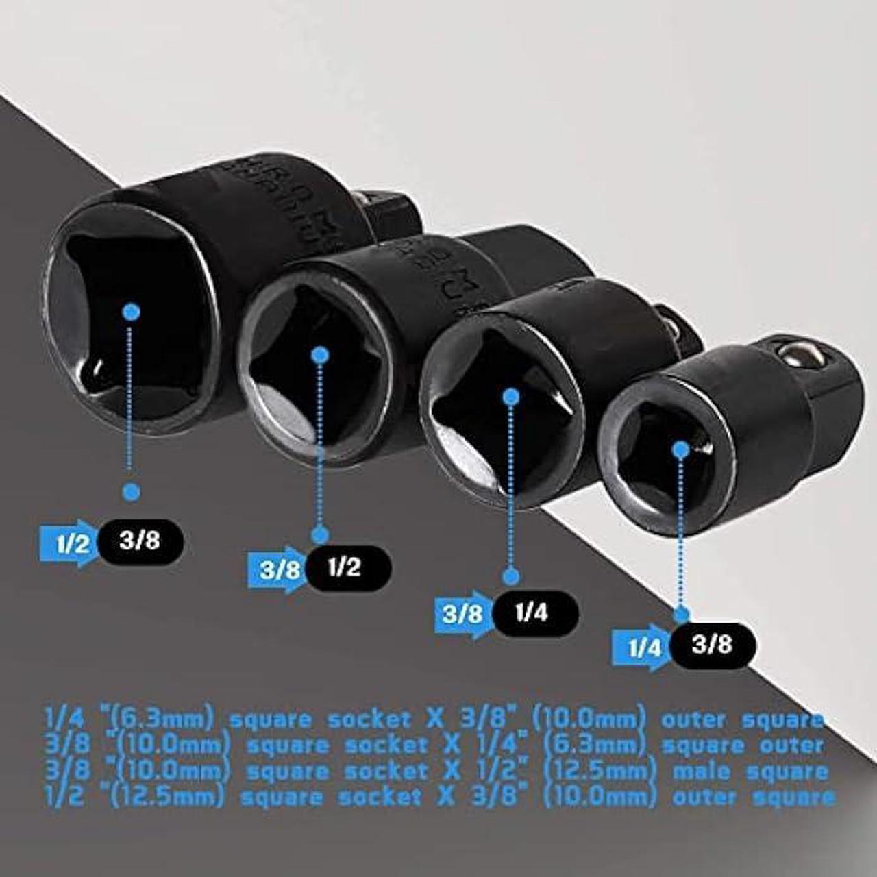 Alt view image 7 of 7 - 24pcs Impact Extension & Socket Adapter, Mgtgbao Socket Set Extension/ 1/4-Inch Hex Shank Drill Extension | CR-V Steel