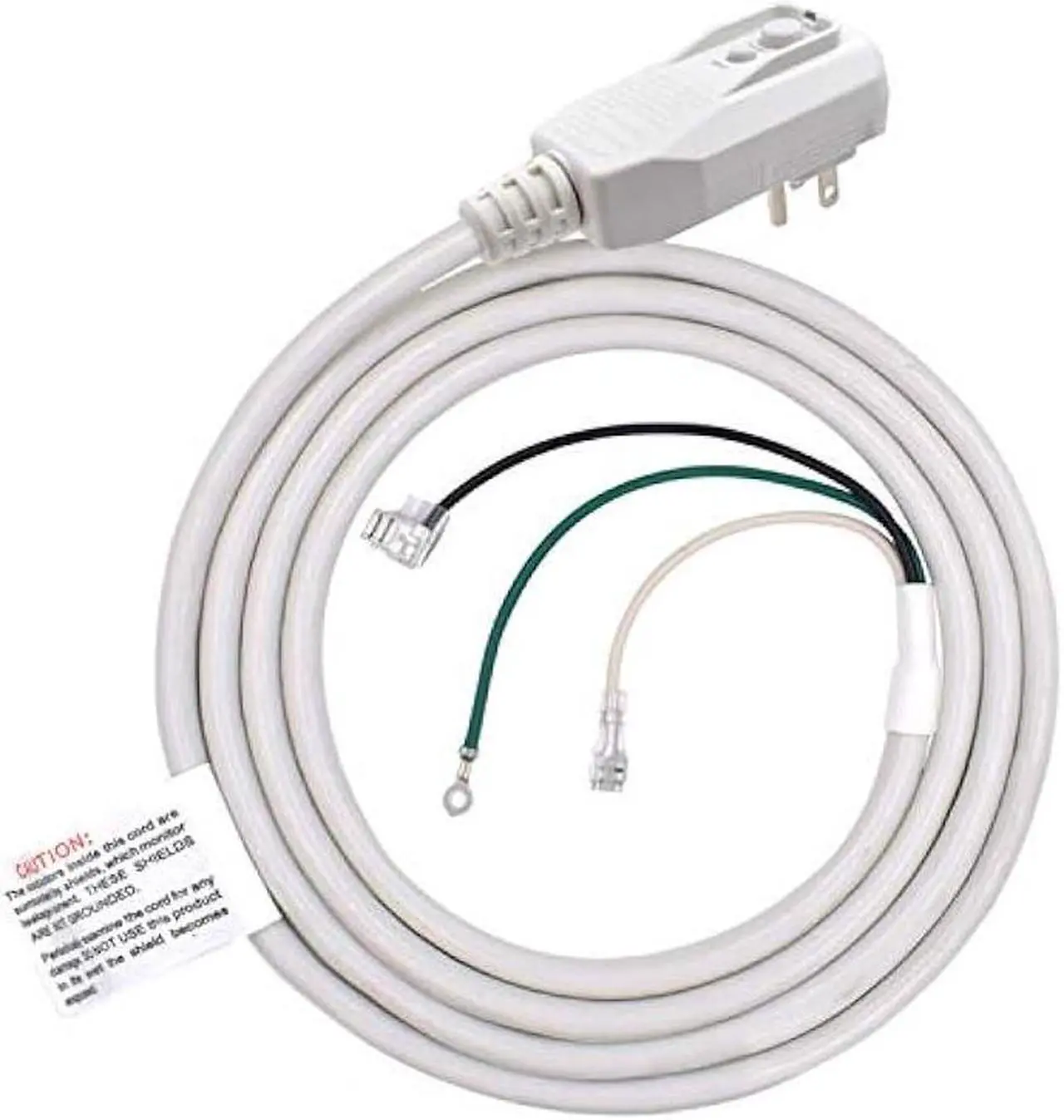Main image of ELEGRP 0651510LY L15515 18AWG LCDI Power Cord Plug for A/C Air Conditioner, E250451 UL Certified, 7.5FT Leakage Current Detection Interrupter Replacement, 120VAC 10Amp 1200W 60Hz NEMA 5-15P (1 Pack)