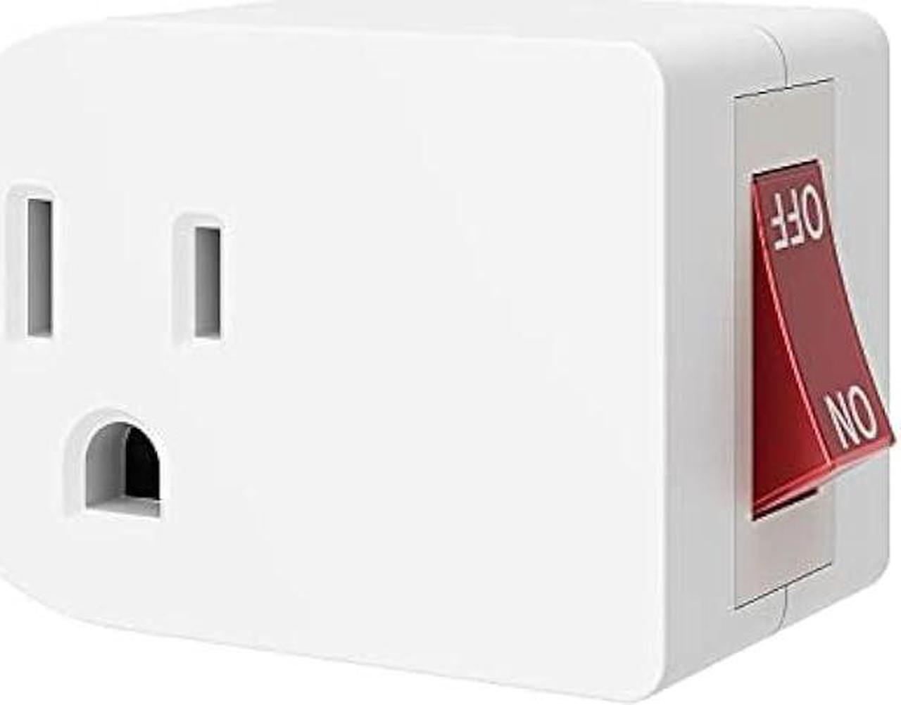 Alt view image 3 of 7 - Oviitech 4 Pack Grounded Outlet Wall Tap Adapter with On/Off Power SwitchSingle Outlet with Switch in White