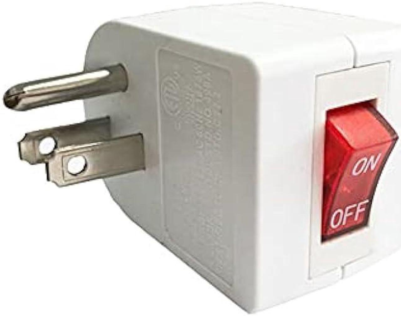 Alt view image 4 of 7 - Oviitech 4 Pack Grounded Outlet Wall Tap Adapter with On/Off Power SwitchSingle Outlet with Switch in White