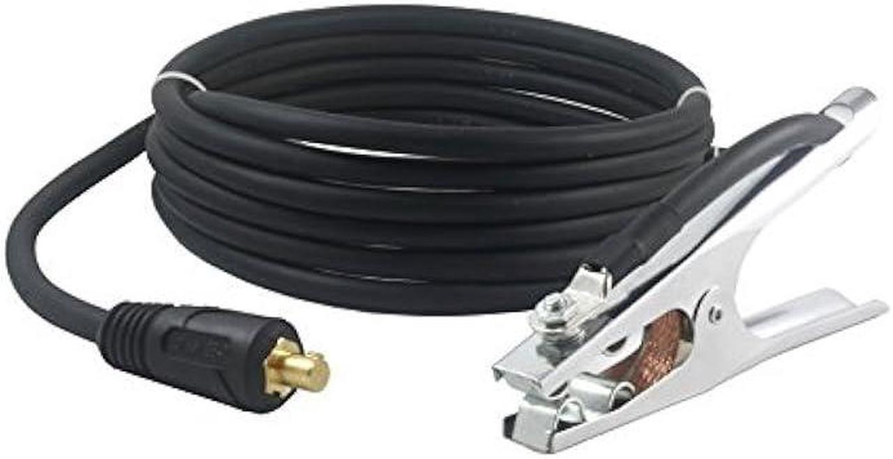 Main image of 300 Amp Welding Ground Clamp Lead Assembly - Dinse 35-70 Connector - #1 AWG cable (15 FEET)