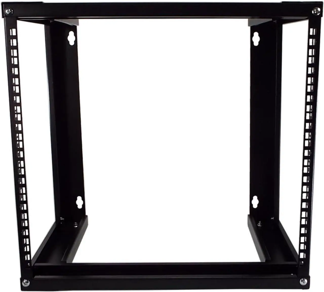 Alt view image 2 of 4 - 9U Wall Mount Open Frame 19" Server Equipment Rack 12 inch Depth  Black