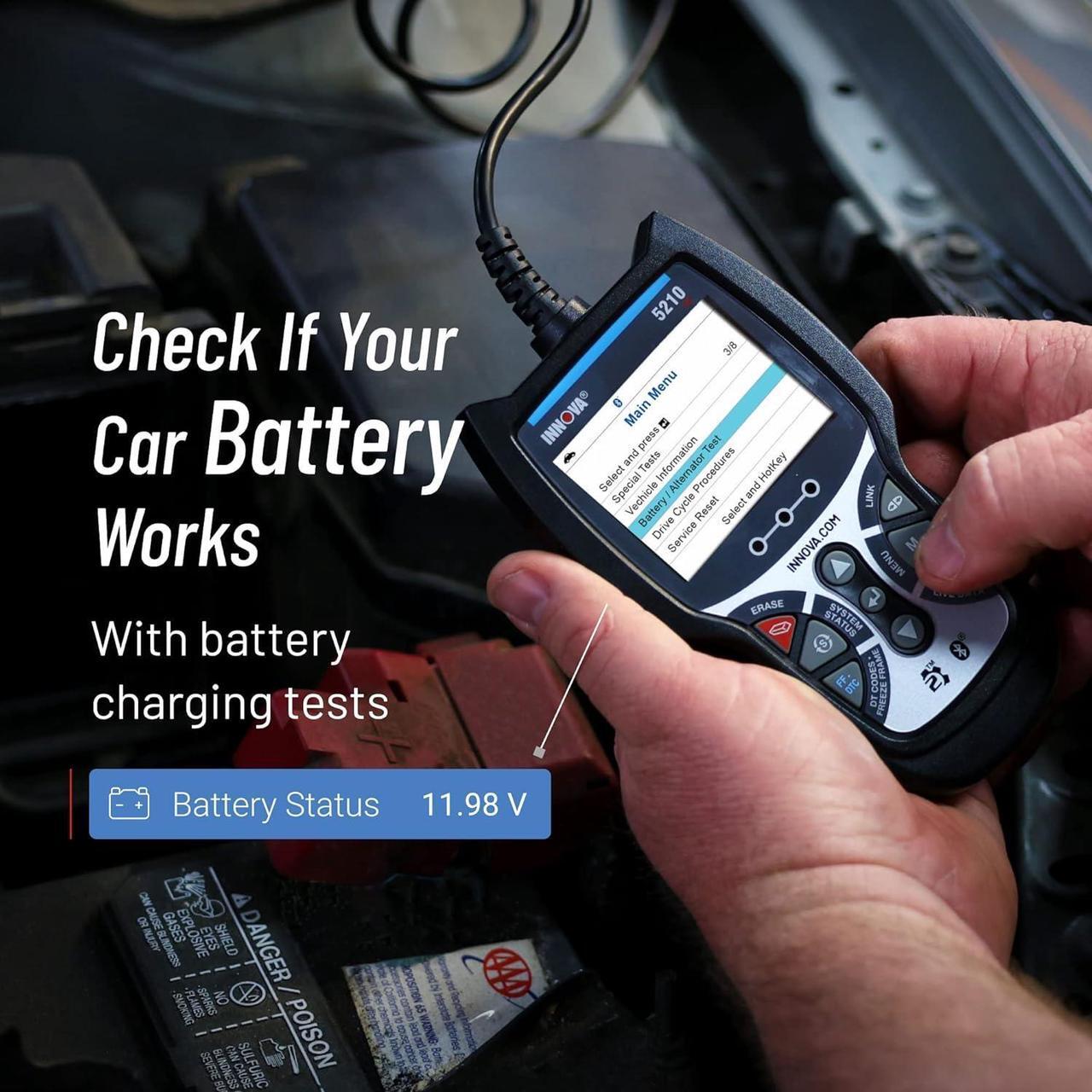 Alt view image 3 of 6 - INNOVA 5210 - Newest 2022 OBD2 Scanner Diagnostic Tool - Read/Erase ABS Codes, Live Data, Battery/Charging System Test, iOS and Android