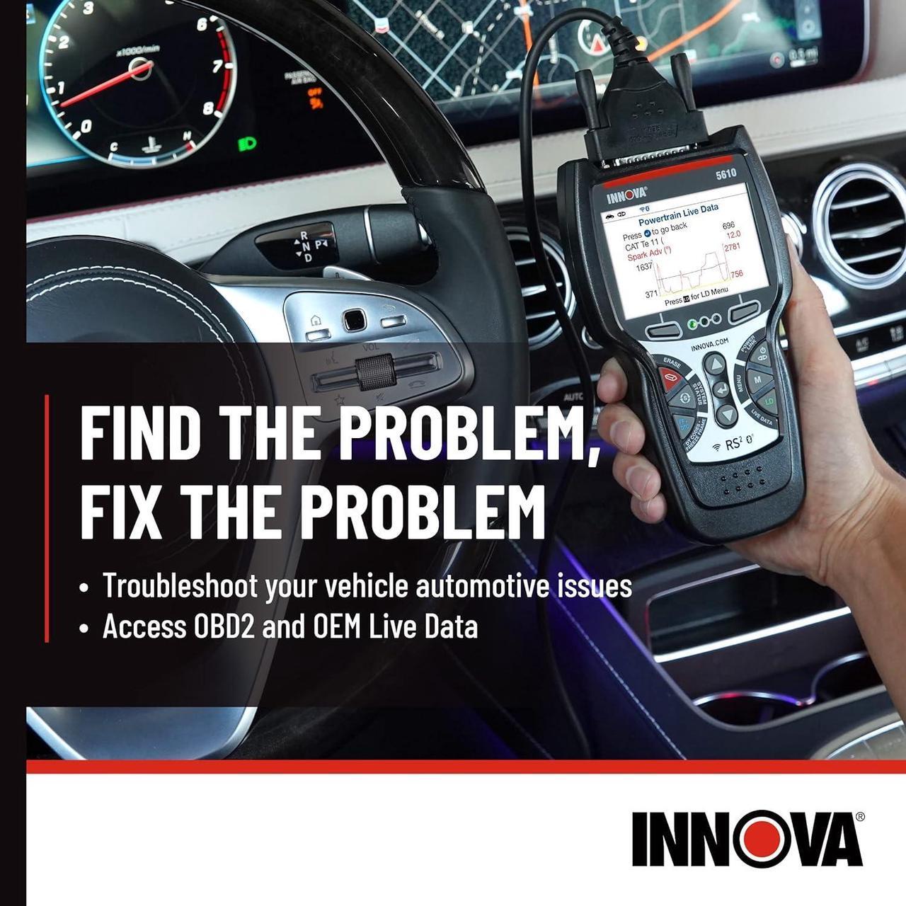 Alt view image 2 of 7 - Innova 5610 OBD2 Bidirectional Scan Tool - Understand Your Vehicle, Pinpoint What's Wrong, and Complete Your Repairs with Less Headache. Free Updates. Free US-Based Technical Support.