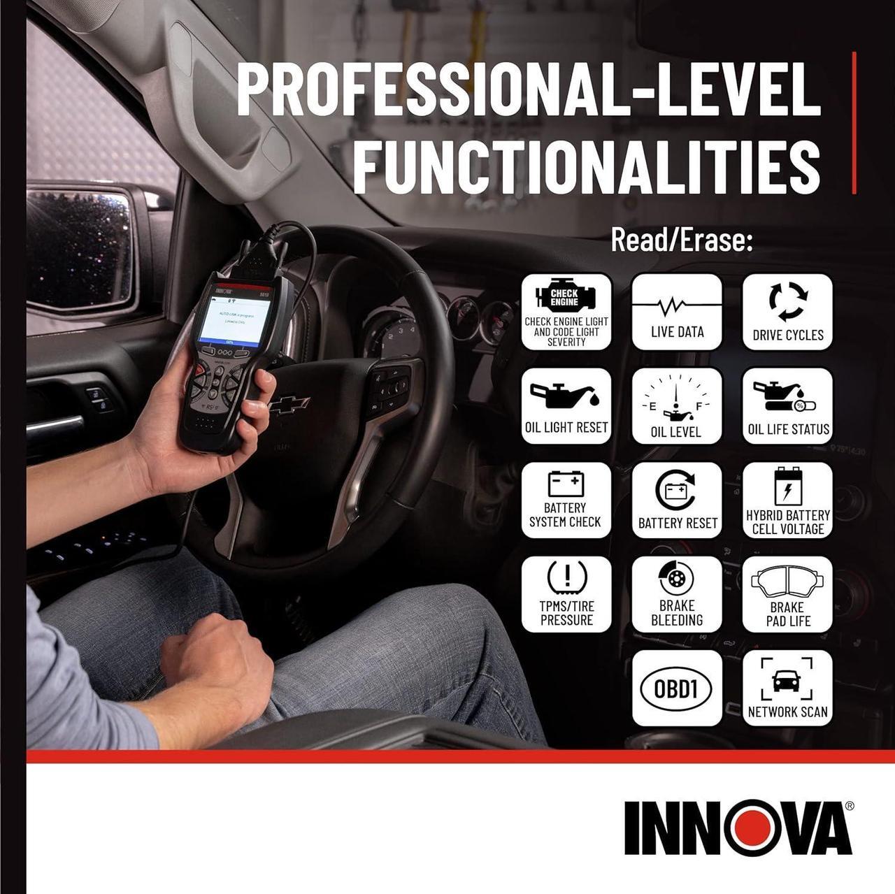 Alt view image 5 of 7 - Innova 5610 OBD2 Bidirectional Scan Tool - Understand Your Vehicle, Pinpoint What's Wrong, and Complete Your Repairs with Less Headache. Free Updates. Free US-Based Technical Support.