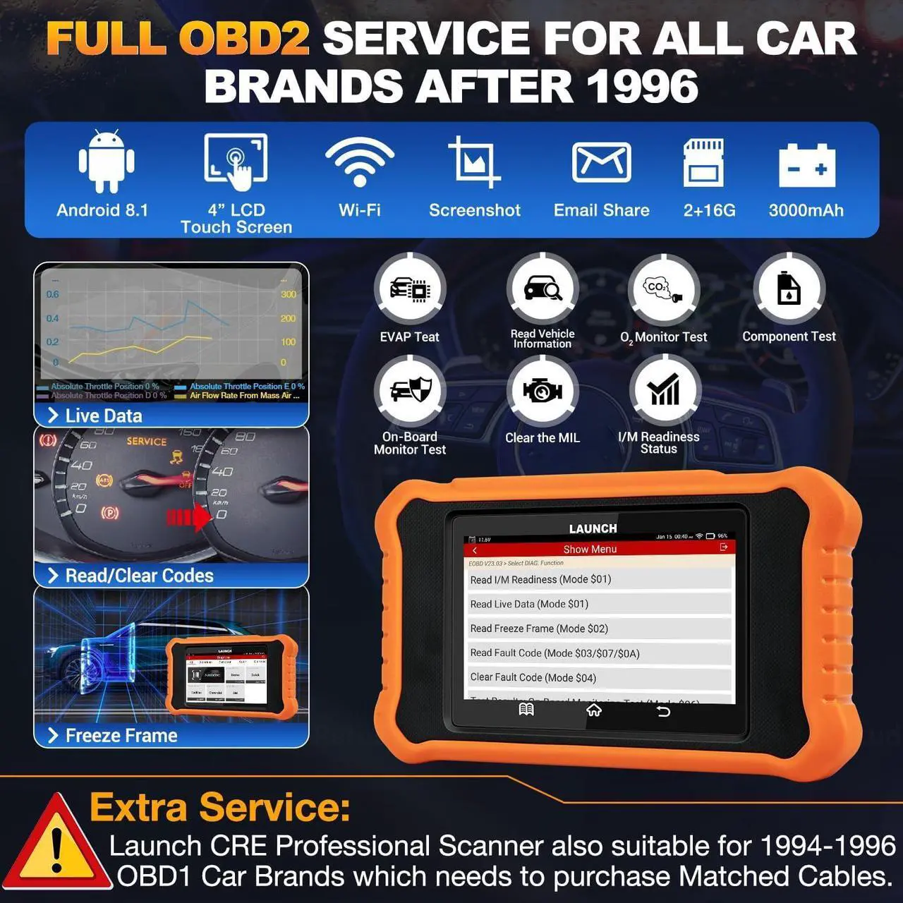 Alt view image 7 of 7 - 2024 LAUNCH Creader Elite V2.0 fit for GM Bi-Directional Scan Tool, All Reset Full System Diagnostic Scanner, AUTOVIN, Full OBD2 Code Reader for Buick/Chevrolet/Cadillac/GMC, Lifetime Free Update