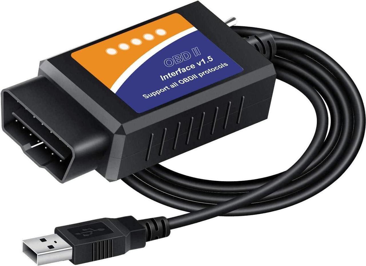 Main image of FORS-can ELM327 OBD2 USB Adapter for Windows, ELMconfig Scanner Diagnostic Coding Tool with MS-CAN/HS-CAN Switch for Ford Lincoln Mazda Mercury Series Vehicles