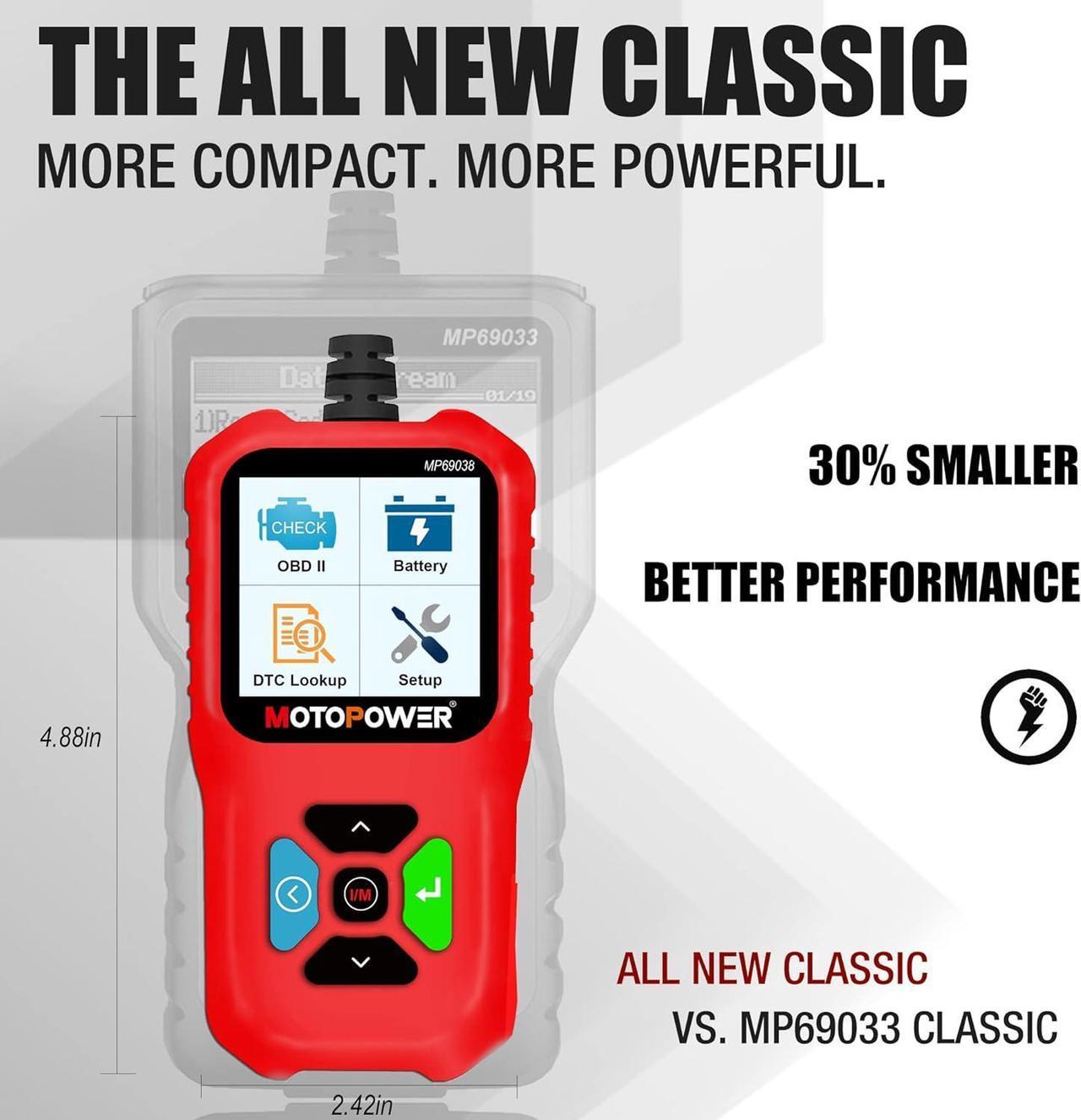 Alt view image 2 of 7 - MOTOPOWER MP69038 Car OBD2 Scanner Code Reader Engine Fault Code Reader Scanner CAN Diagnostic Scan Tool - Elite Edition