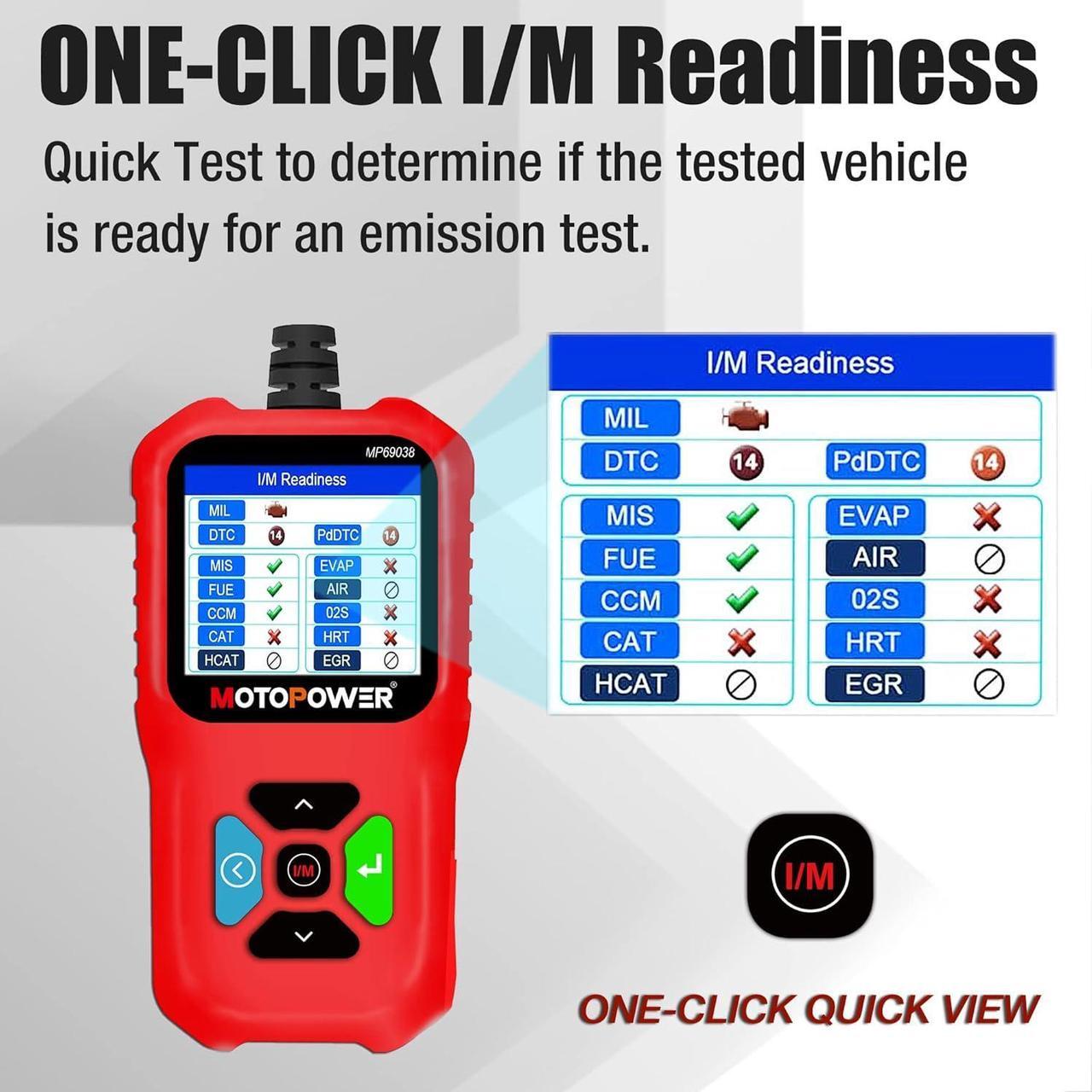 Alt view image 6 of 7 - MOTOPOWER MP69038 Car OBD2 Scanner Code Reader Engine Fault Code Reader Scanner CAN Diagnostic Scan Tool - Elite Edition