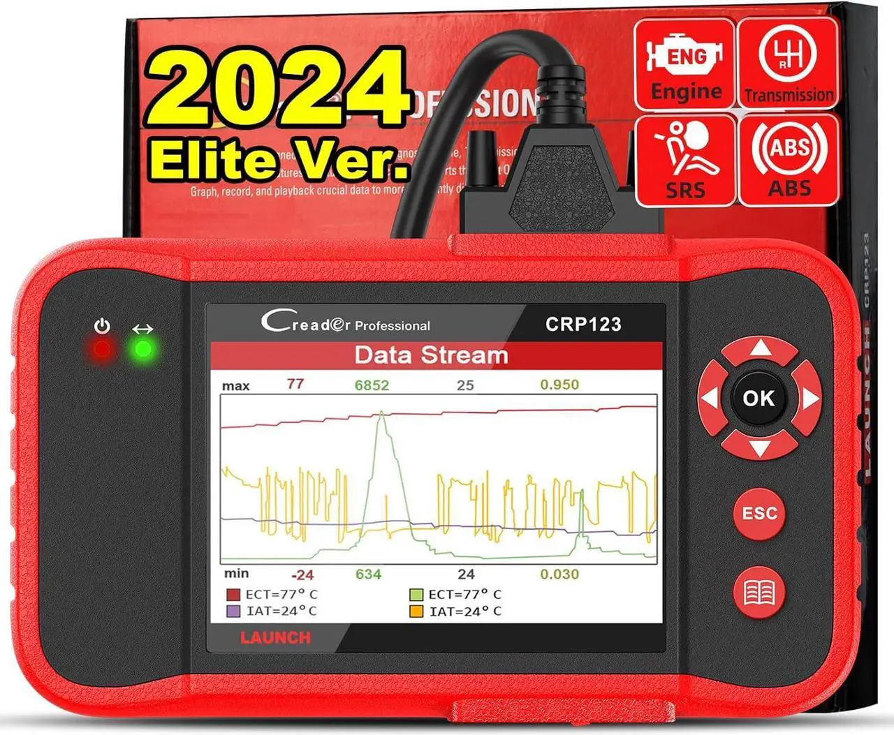 Main image of LAUNCH CRP123 OBD2 Scanner, Engine/ABS/SRS/Transmission Code Reader Car Diagnostic Scan Tool, Full OBDII Modes Automotive Scanner, Live Data Stream Graph, Lifetime Free Update