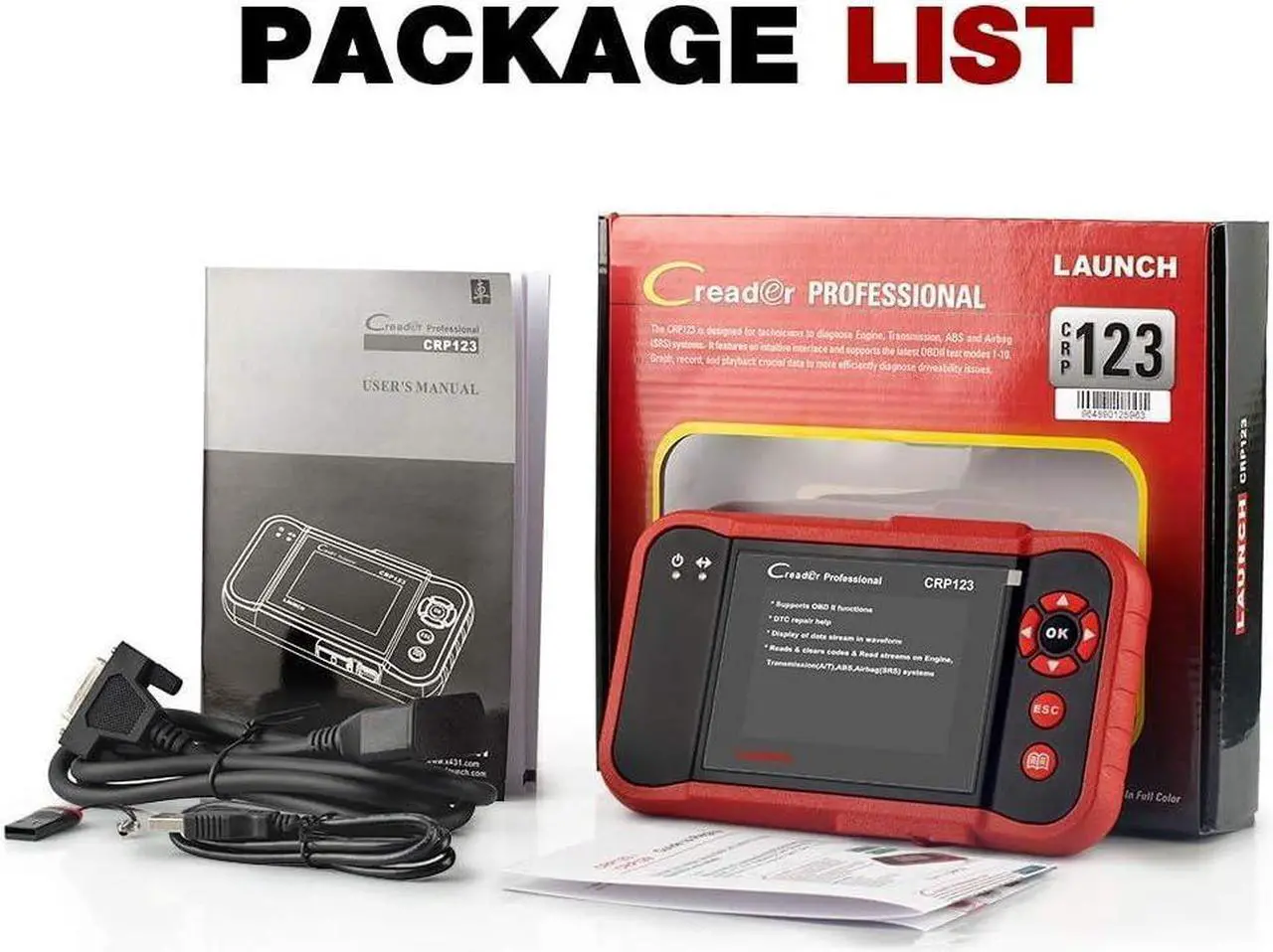 Alt view image 7 of 7 - LAUNCH CRP123 OBD2 Scanner, Engine/ABS/SRS/Transmission Code Reader Car Diagnostic Scan Tool, Full OBDII Modes Automotive Scanner, Live Data Stream Graph, Lifetime Free Update