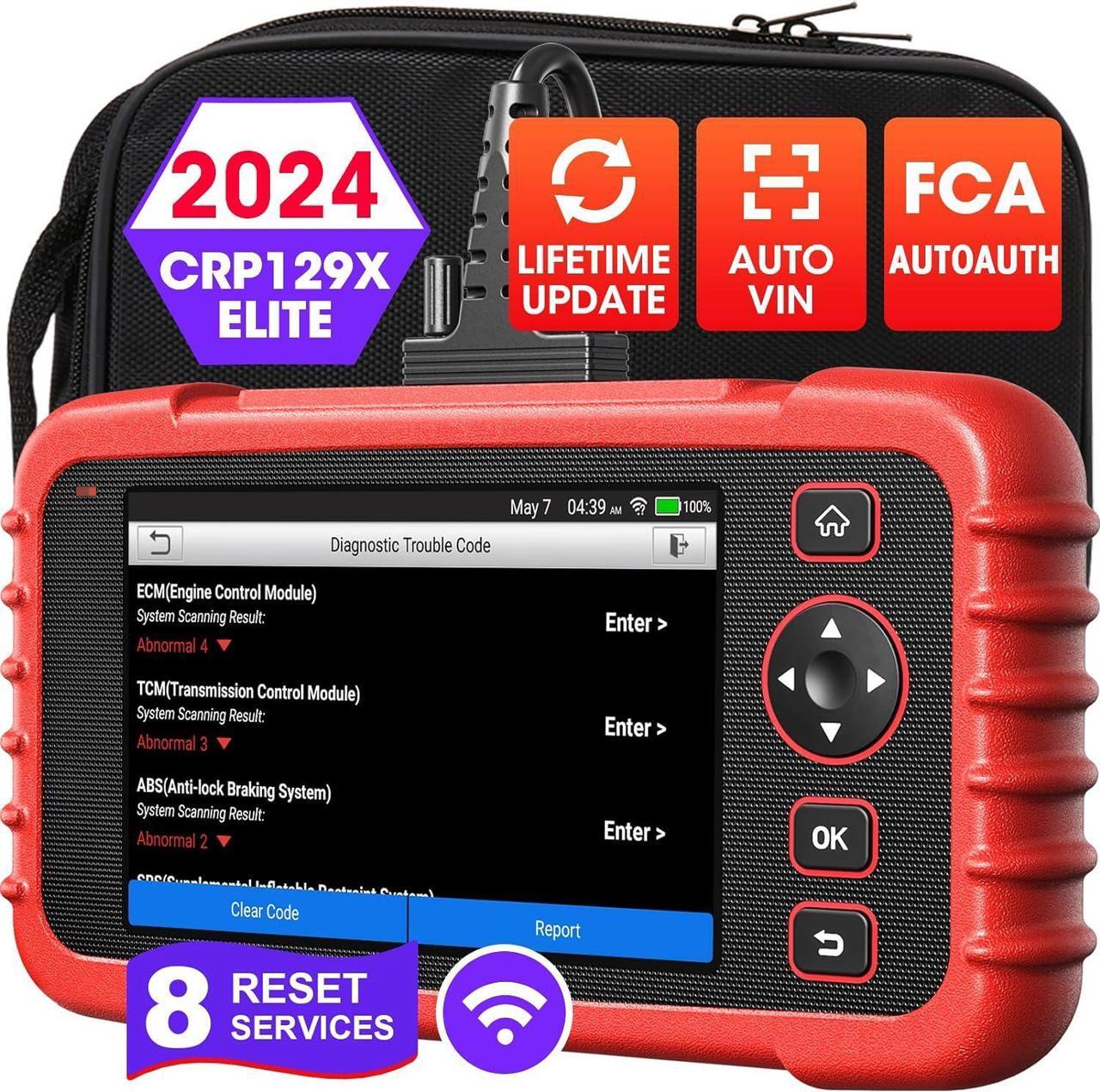 Main image of LAUNCH CRP129X Elite 2024 New OBD2 Scanner for Car, FCA AutoAuth, 8 Reset Oil/EPB/SAS/TPMS/BMS/Throttle/DPF Reset/Injector Coding, Scan Tool for ABS/SRS/at/Engine, Lifetime Free Update, Auto VIN