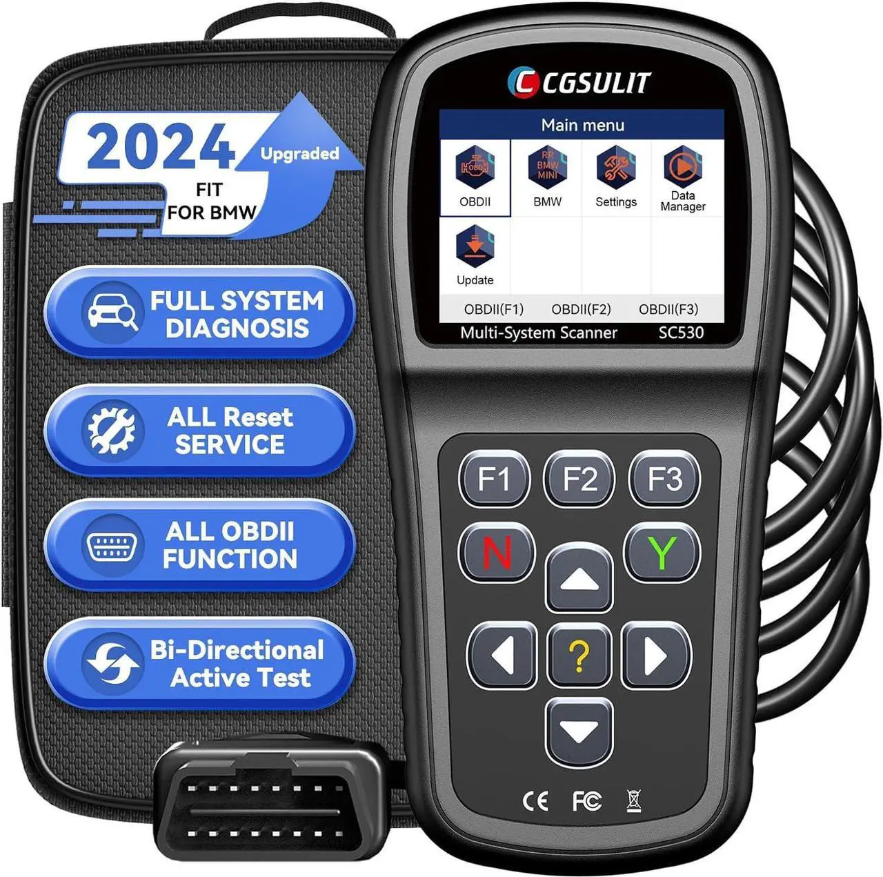Main image of OBD2 Scanner Code Reader for BMW Mini Rolls-Royce Full System Diagnostic Scan Tool, 30+ Special Functions Incl Battery Registration Oil Light EPB ABS SAS DSC DME SRS Reset Bi-Directional Active Test