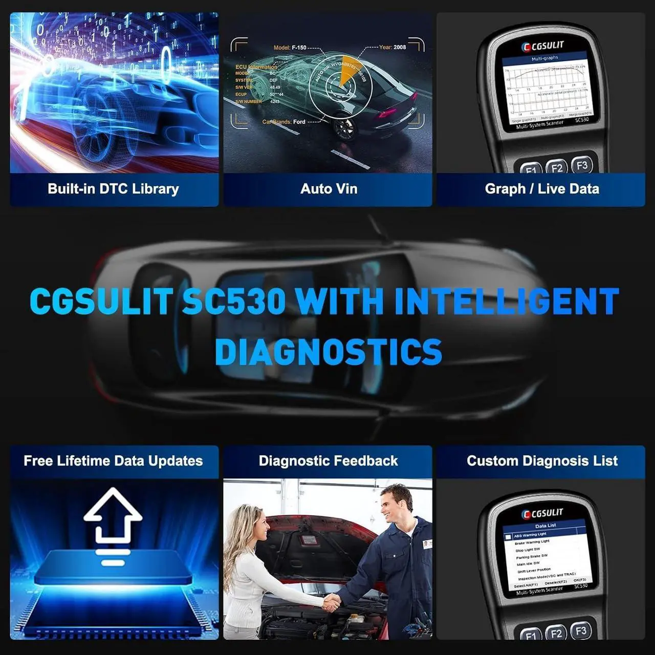 Alt view image 6 of 7 - OBD2 Scanner Code Reader for BMW Mini Rolls-Royce Full System Diagnostic Scan Tool, 30+ Special Functions Incl Battery Registration Oil Light EPB ABS SAS DSC DME SRS Reset Bi-Directional Active Test
