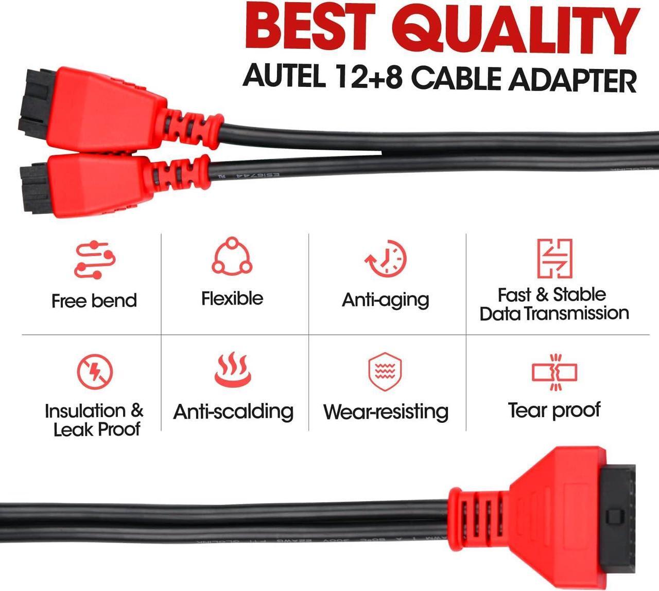 Alt view image 3 of 7 - Autel Original OBD2 Adapter for Chrysler 12+8 Programming Cable Connector, Bypass Gateway Protocol Cable, Work on MaxiCOM MK808SMK808BT PRO MX900 MaxiSys MS906 PRO MS906 PRO-TS MS919 MS909 Ultra