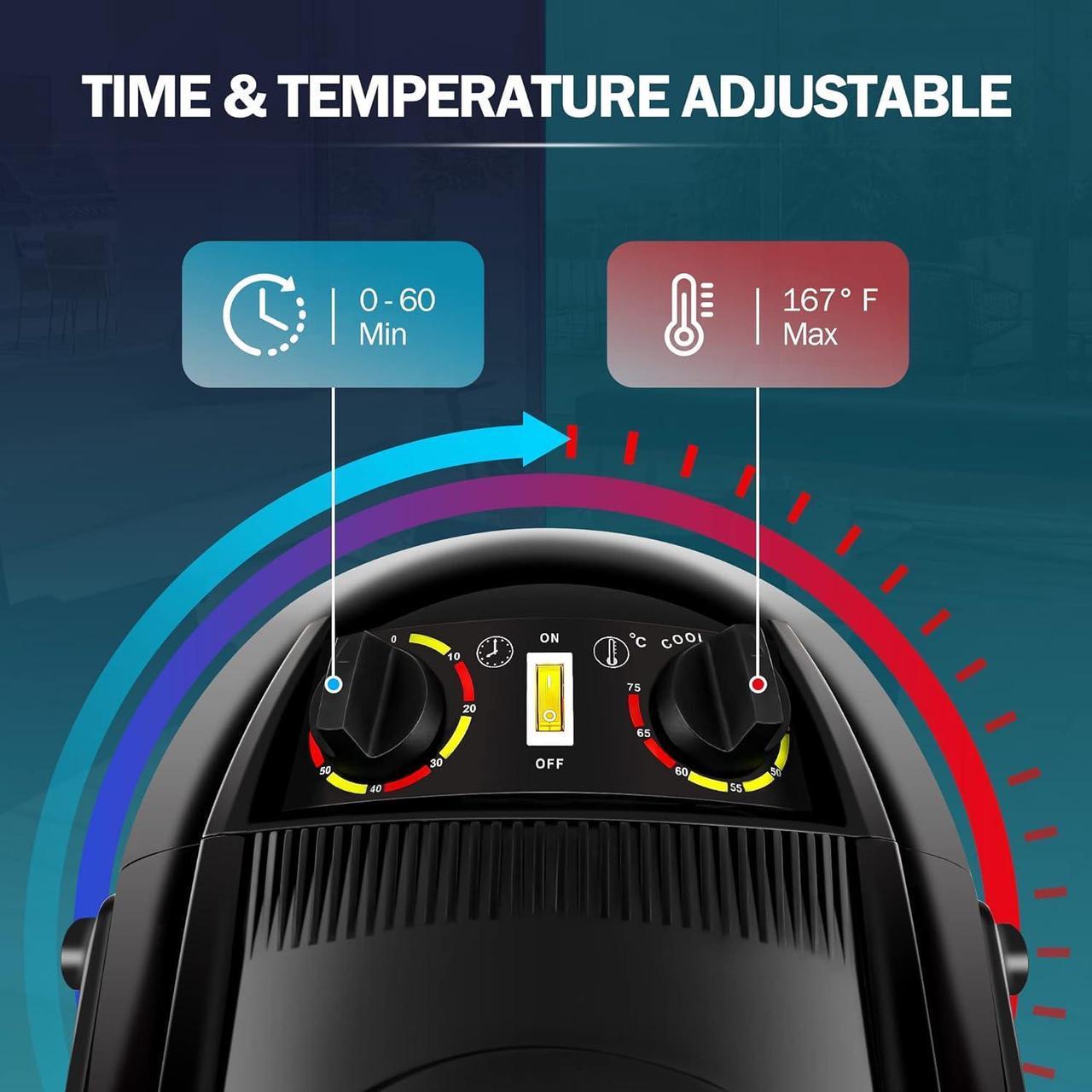 Alt view image 2 of 7 - Stand Up Hair Dryer 1300W Adjustable Floor Hooded Bonnet Hair Dryers with Rolling Wheels Professional Salon Equipment for Beauty Home Hair Drying