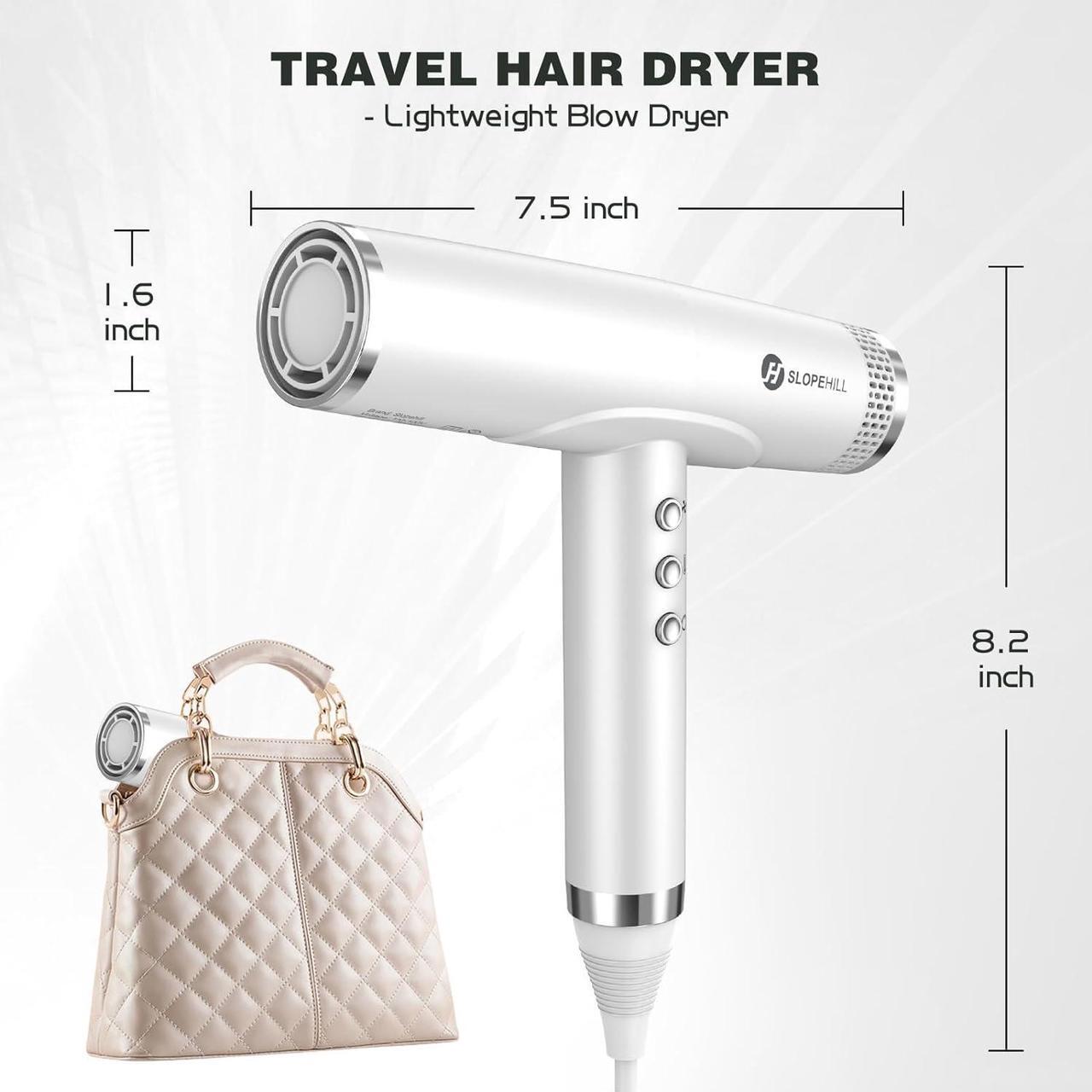 Alt view image 5 of 7 - slopehill Professional Ionic Hair Dryer for Women with Diffuser, High Speed for Salon Use (WHITE)