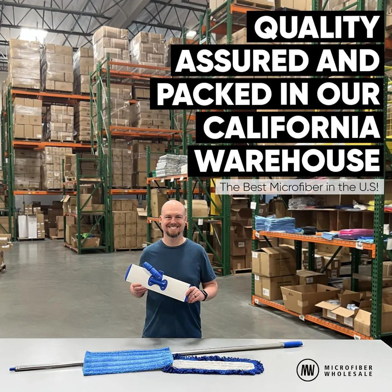 Alt view image 3 of 7 - Microfiber Wholesale 24" Microfiber Mop System - Clean & Dust Hardwood, Laminate, & Tile Floors, Reusable Mop Heads, Adjustable Handle, Washable Micro Fiber Wet & Dry Pads, Industrial & Commercial
