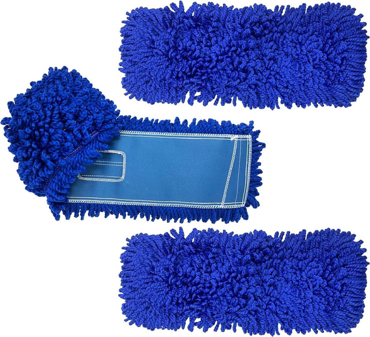 Main image of Kleen Handler 24 inch Microfiber Dust Mop | Medium Washable Commercial Mop Head Replacement, Pack of 3