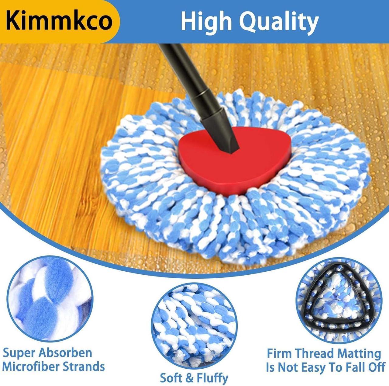 Alt view image 3 of 7 - 6 Pack Spin Mop Head Replacement for O Cedar RinseClean Spin Mop Refill, Mop Replace Head for Only 2-Tank System, Fluffy Microfiber, Machine Washable