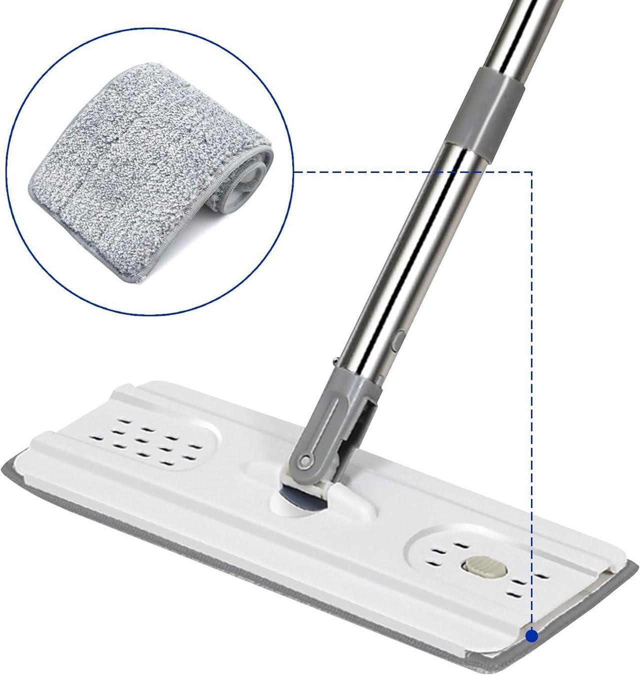 Alt view image 3 of 7 - Microfiber Mop Cleaning Pads Flat: 6 Packs 13" X 4.9" Washable Pads for Floor Cleaning Compatible with Tethys & Most 13 Inch Flat Mop - Pads Replacement for Flat Mop or Mop Bucket Set