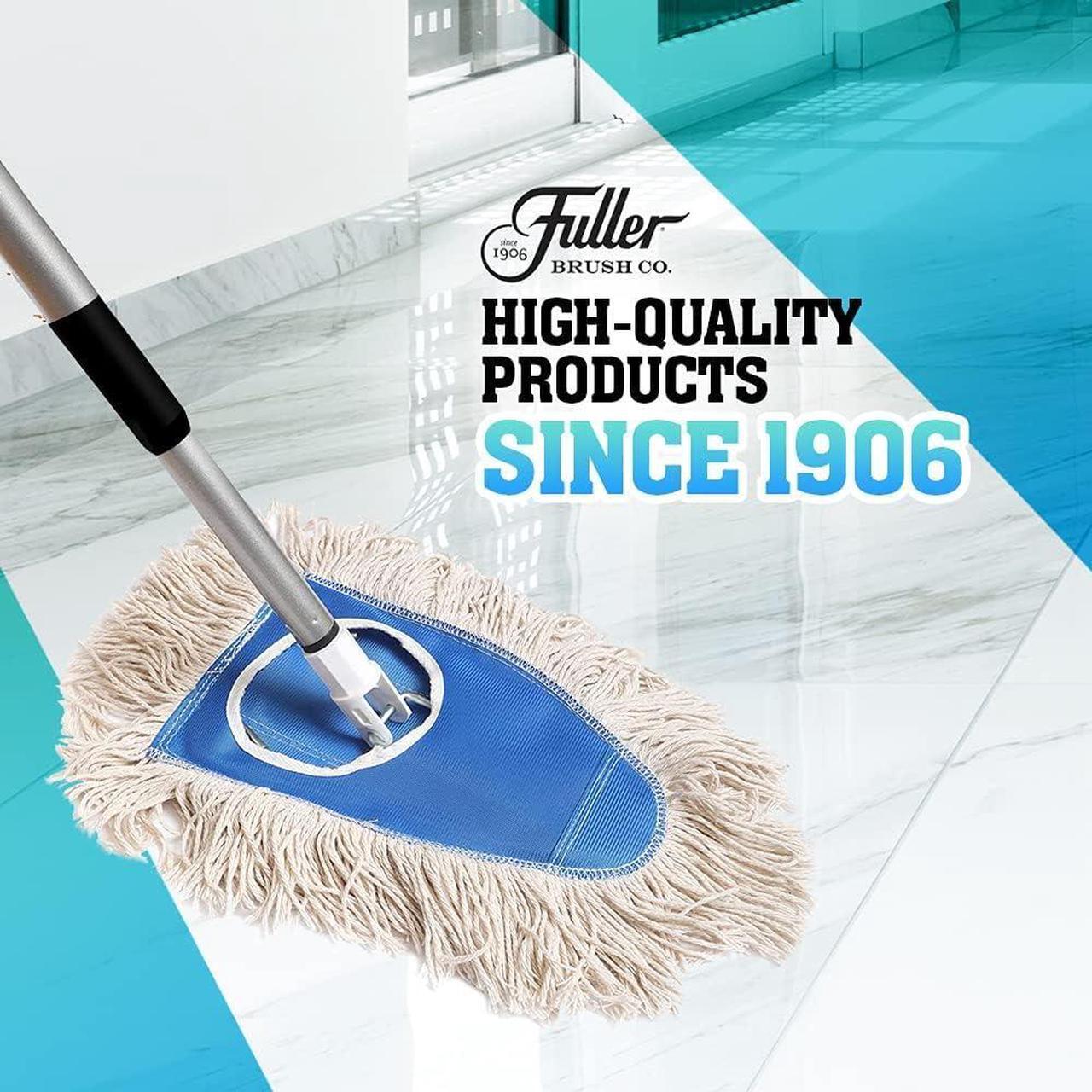 Alt view image 7 of 7 - Fuller Brush Dry Mop - Washable Cotton Mop Head with Adjustable Handle - Removes Dust and Dirt from Surfaces and Hard to Reach Areas Doubles as Dusting Mitt Perfect for Home Use