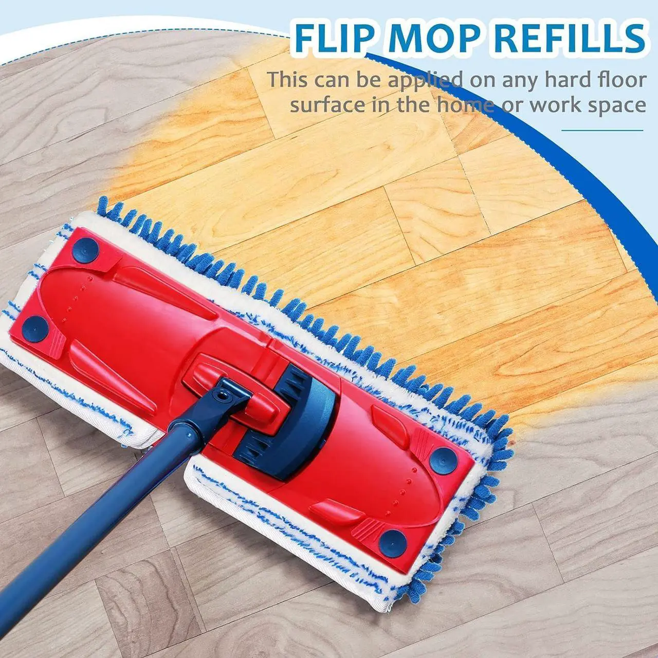 TAURKENAM Flip Mop Replacement Mop Heads - Thumbnail 2