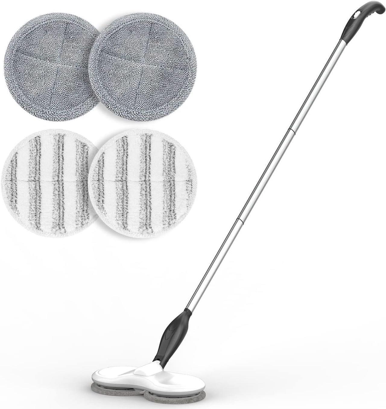 Main image of Electric Mop for Floor Cleaning, As Seen On TV, Cordless Spin Mopper Motorised Mops for Hardwood Tile Laminate Floor Daily Light Cleaning (No Water Tank), Six PCS Replacement Mop Pads