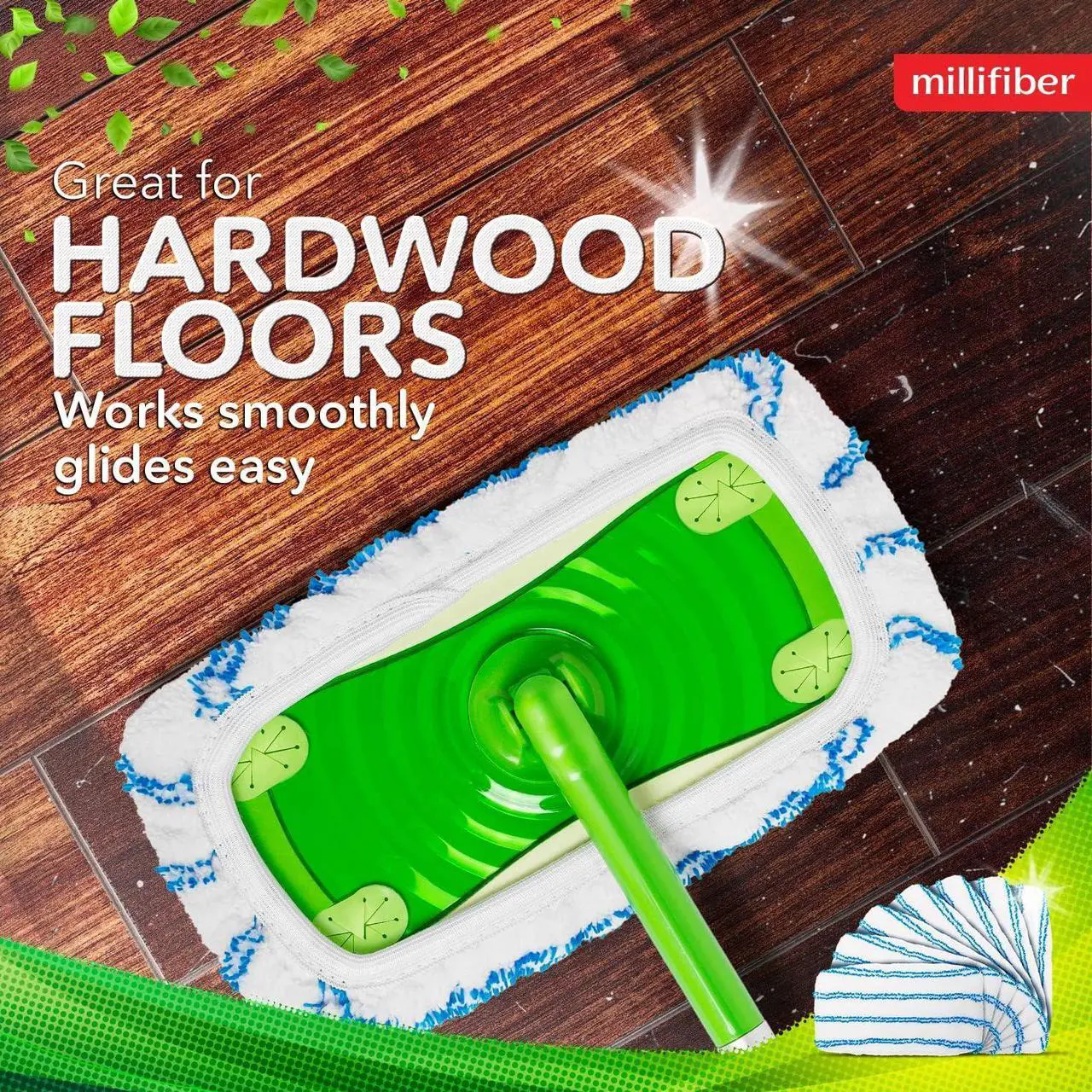 Alt view image 5 of 7 - Microfiber Reusable Mop Pads Compatible with Swiffer Sweeper Mops (4-Pack) Washable Mop Pads for Wet & Dry Use (Mop is Not Included)