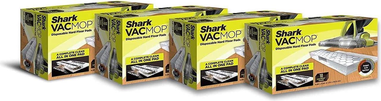 Main image of Shark VACMOP Disposable Hard Floor Vacuum and Mop Pad Refills, Hardwood Floor Mop Pad, Shark Hard Floor Pads (40 ct.)