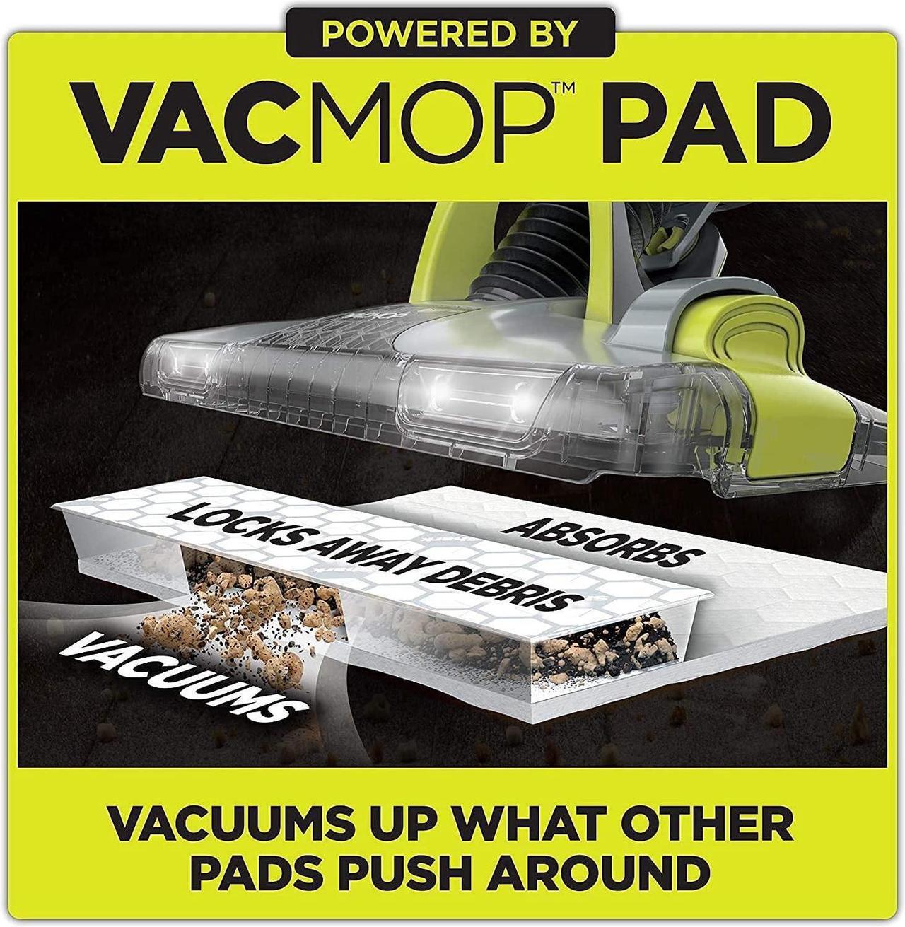 Alt view image 2 of 7 - Shark VACMOP Disposable Hard Floor Vacuum and Mop Pad Refills, Hardwood Floor Mop Pad, Shark Hard Floor Pads (40 ct.)