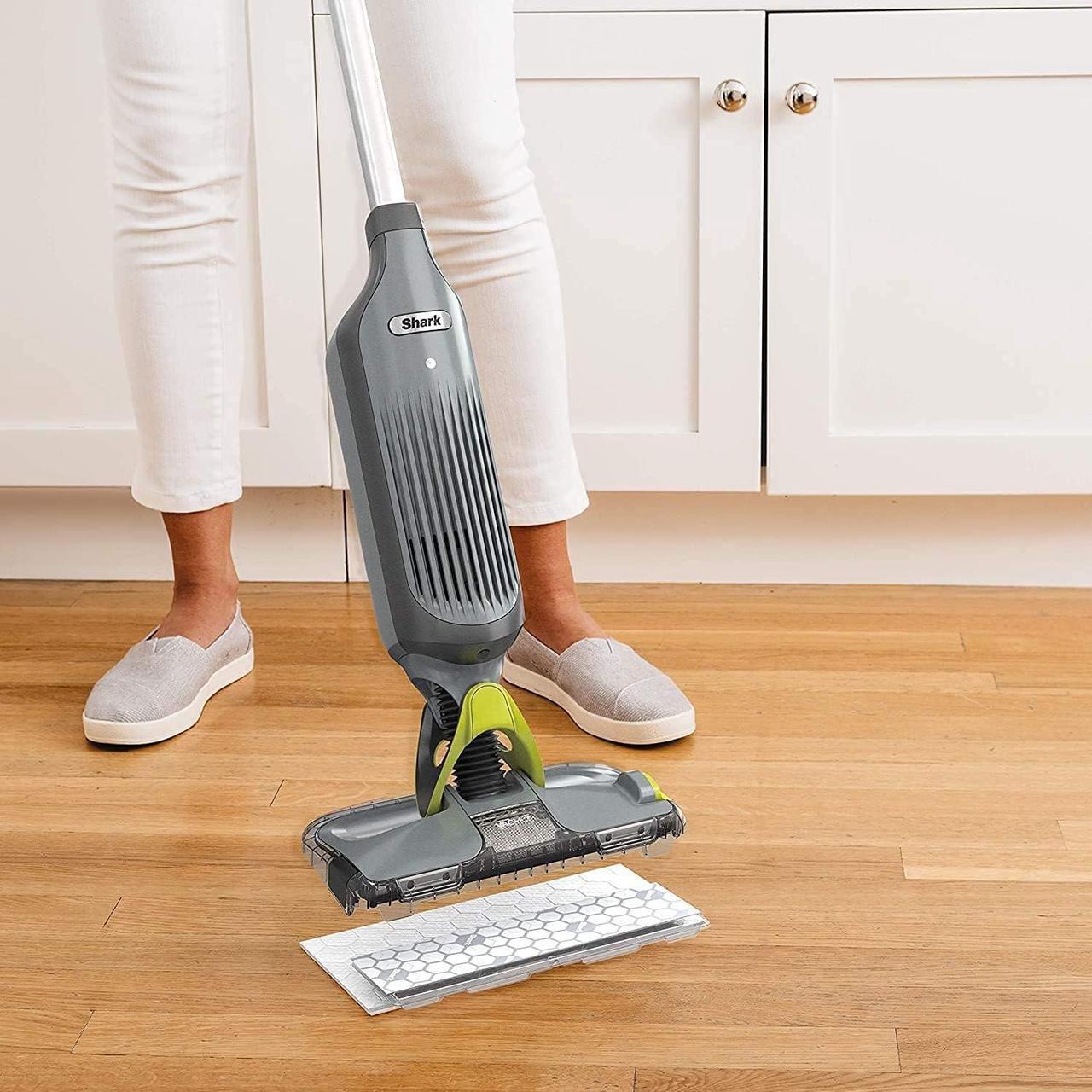 Alt view image 3 of 7 - Shark VACMOP Disposable Hard Floor Vacuum and Mop Pad Refills, Hardwood Floor Mop Pad, Shark Hard Floor Pads (40 ct.)