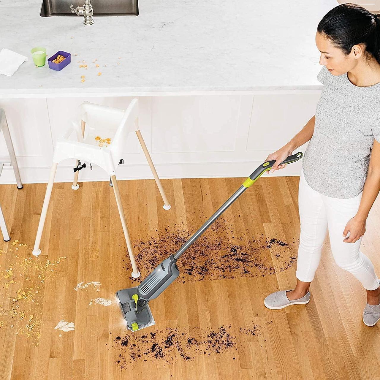 Alt view image 4 of 7 - Shark VACMOP Disposable Hard Floor Vacuum and Mop Pad Refills, Hardwood Floor Mop Pad, Shark Hard Floor Pads (40 ct.)