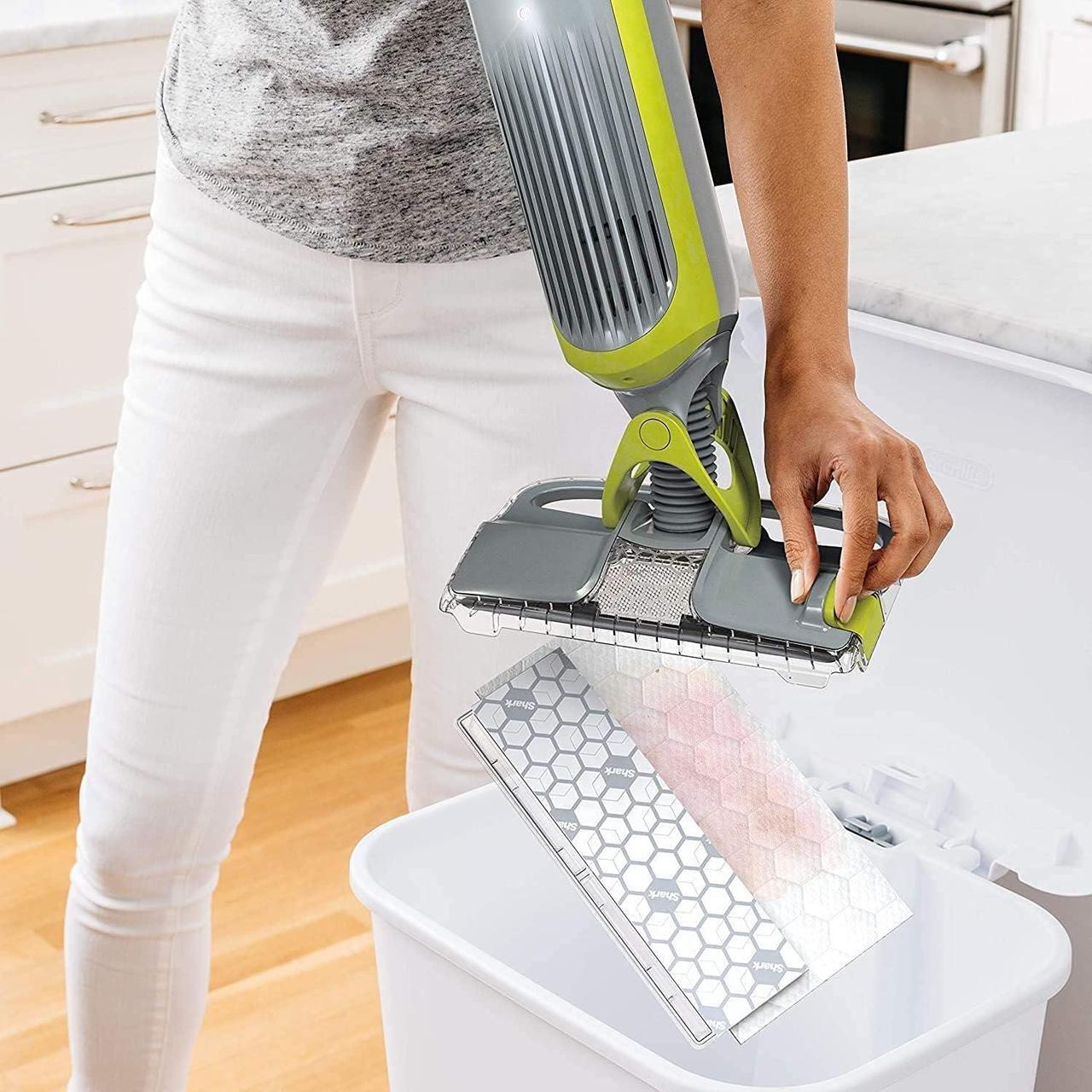 Alt view image 6 of 7 - Shark VACMOP Disposable Hard Floor Vacuum and Mop Pad Refills, Hardwood Floor Mop Pad, Shark Hard Floor Pads (40 ct.)