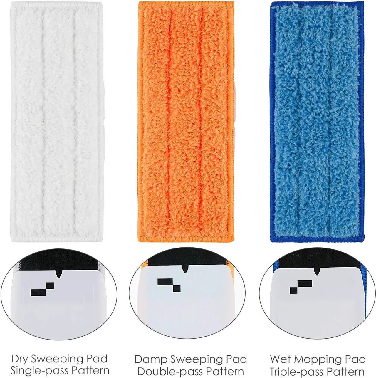 Alt view image 5 of 7 - 10 Pack Replacement Mopping Pads for iRobot Braava Jet 240 241 Wet Damp Dry Sweeping Pads Washable
