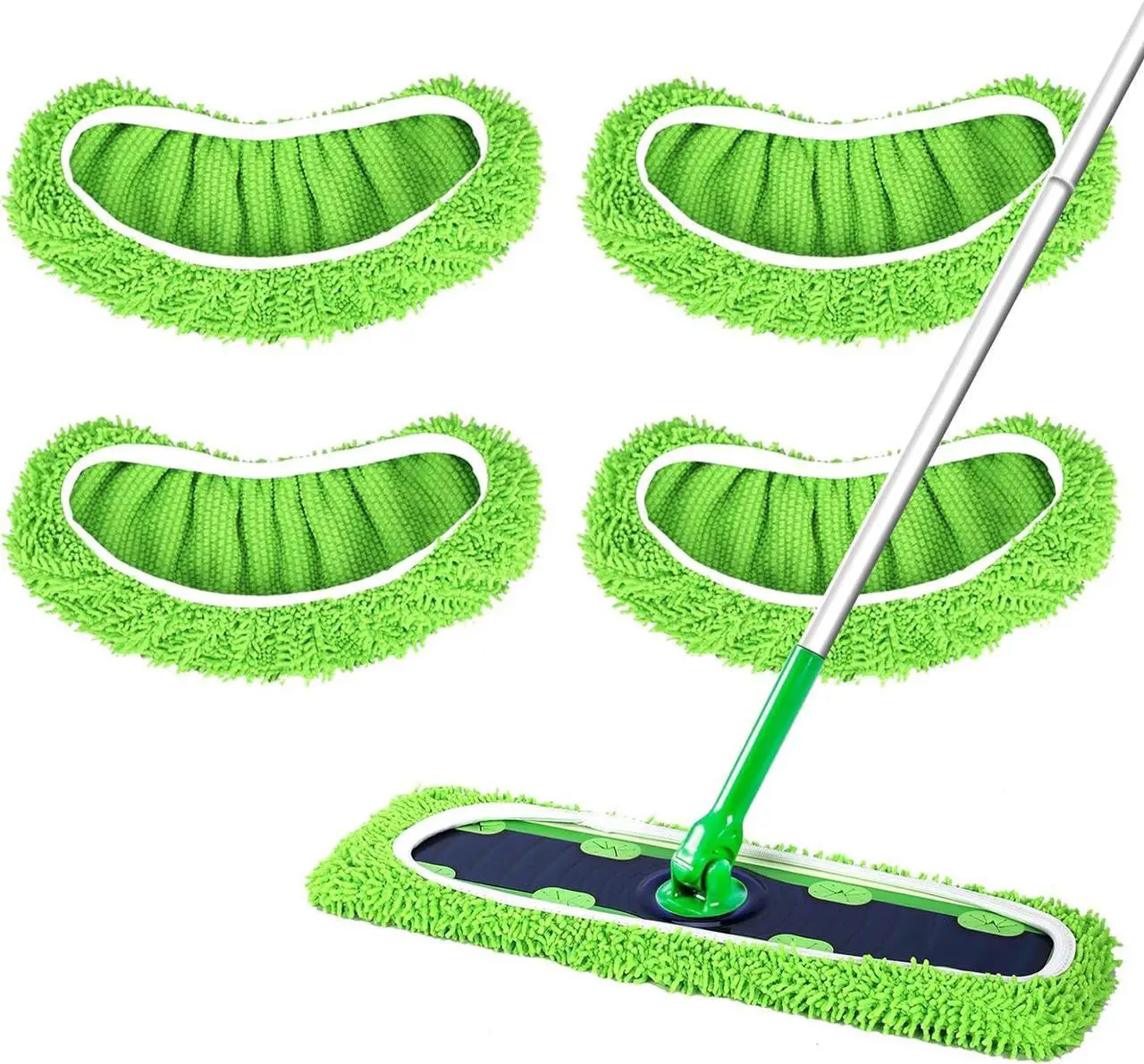 Main image of Reusable Microfiber Mop Pads for Swiffer XL Mop - 4 Pack XL Dry Sweeping Cloths & XL Wet Pads Refills - X-Large Heavy Duty Mopping Cloths for Floor Mopping and Sweeping (Mop is Not Included)