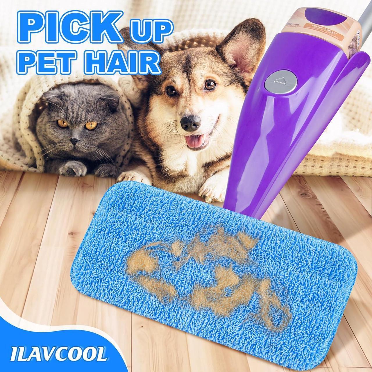 Alt view image 6 of 7 - 9 Pack Reusable Mop Pads for Swiffer WetJet, Wet Pads Refill Microfiber Mop Pads Refills Washable Mop Refill Pads Wet Dry Mop Replacement Heads for Hardwood Floor Cleaning