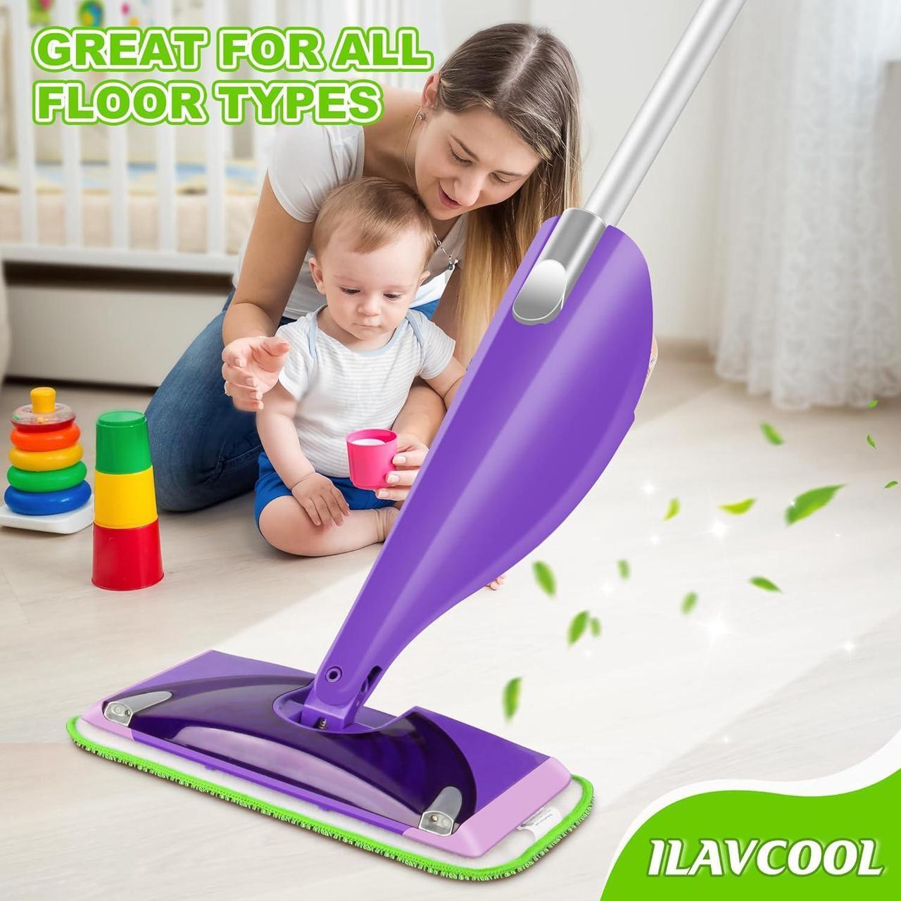 Alt view image 7 of 7 - 9 Pack Reusable Mop Pads for Swiffer WetJet, Wet Pads Refill Microfiber Mop Pads Refills Washable Mop Refill Pads Wet Dry Mop Replacement Heads for Hardwood Floor Cleaning