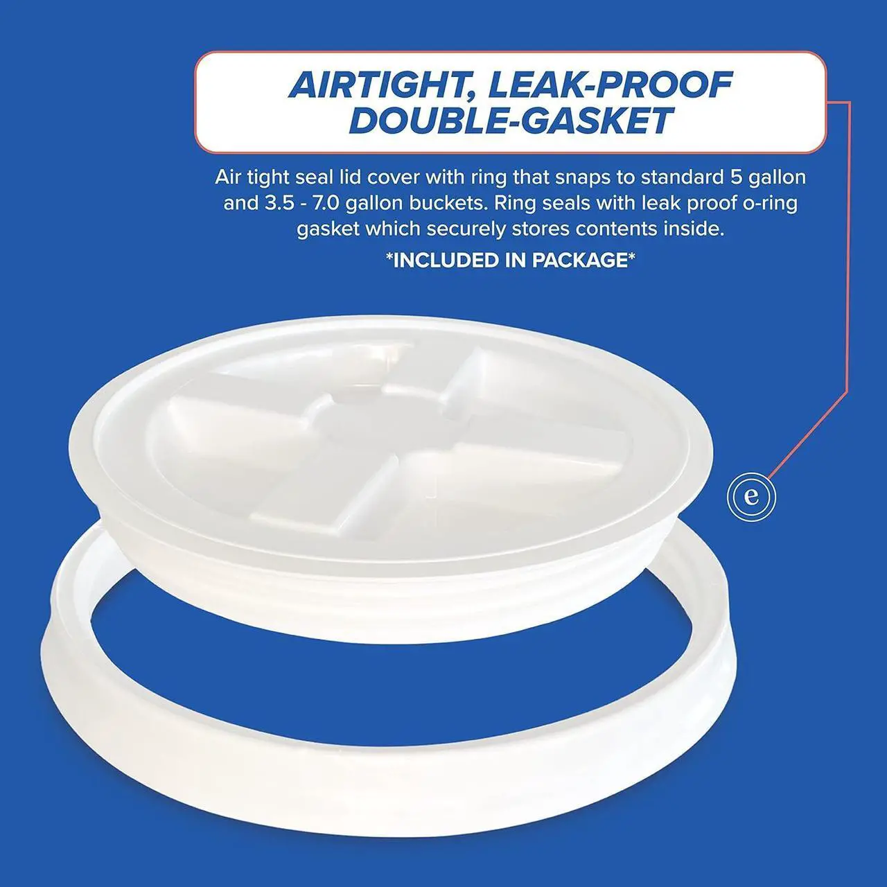 Alt view image 6 of 7 - 5 Gallon Bucket with Gamma Seal Screw on Airtight Lid, Food Grade Storage, Premium HPDE Plastic, BPA Free, Durable 90 Mil All Purpose Pail, Made in USA. 1 Count