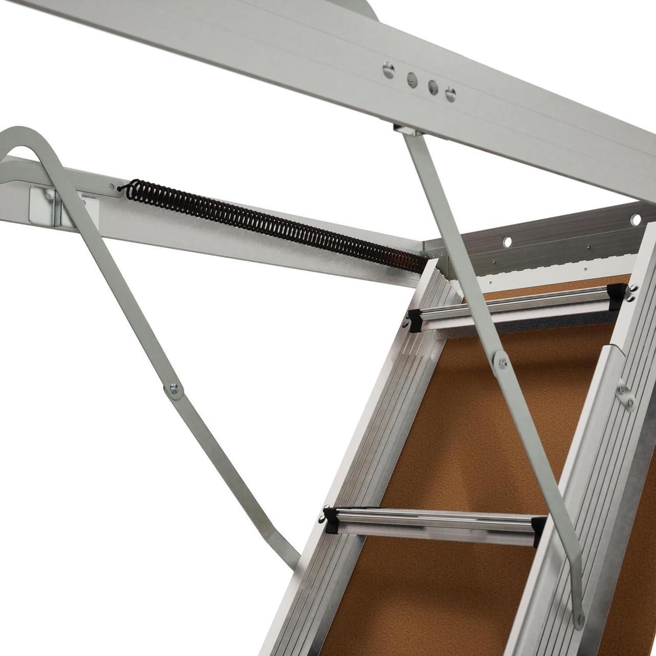 Alt view image 6 of 7 - LITE 10-Foot Aluminium Attic Ladder 56" W x 22.5" H, 375-Pound Load Capacity, Type IAA, AP2240MS
