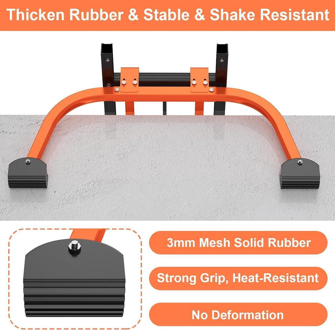 Alt view image 3 of 7 - Ladder Stabilizer, Extended Ladder Stabilizer for Roof with Wall Extension, Heavy Duty Steel Ladder Roof Stabilizer Ladder Standoff Stabilizer Arms for Roof Gutters with Non-Slip Rubber Bottom Pad