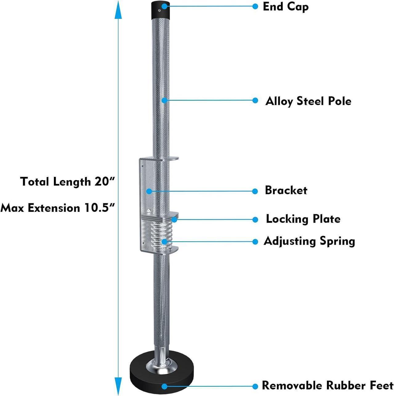 Alt view image 2 of 7 - Ladder Levelers for Type II,I and IA Extension Ladders up to 32,with Anti-Slip Threaded and Adjustable Extension Ladder Legs for Stairs and All Surfaces - Pair (Standard Version 20")