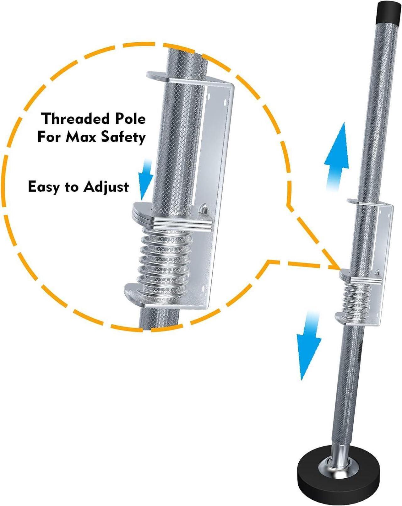 Alt view image 3 of 7 - Ladder Levelers for Type II,I and IA Extension Ladders up to 32,with Anti-Slip Threaded and Adjustable Extension Ladder Legs for Stairs and All Surfaces - Pair (Standard Version 20")