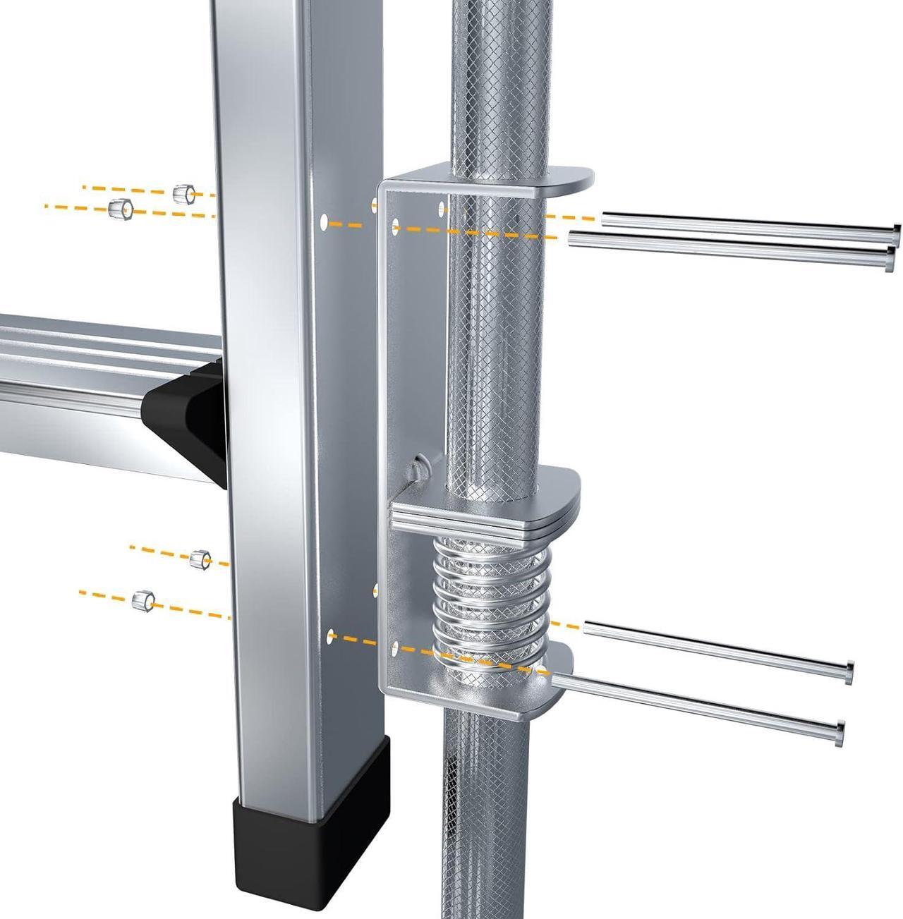 Alt view image 4 of 7 - Ladder Levelers for Type II,I and IA Extension Ladders up to 32,with Anti-Slip Threaded and Adjustable Extension Ladder Legs for Stairs and All Surfaces - Pair (Standard Version 20")